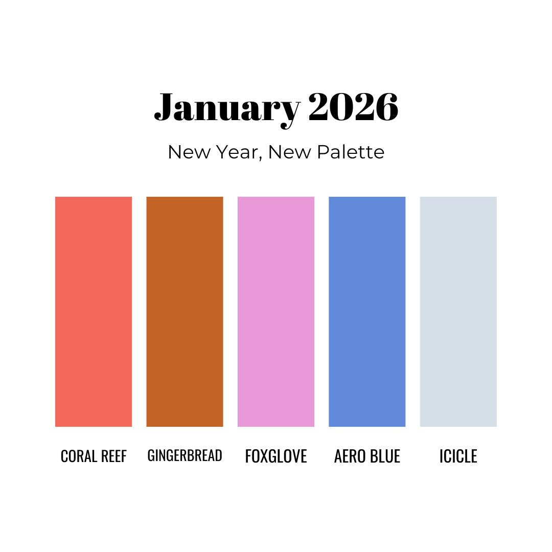 bright start quilt color palette for january