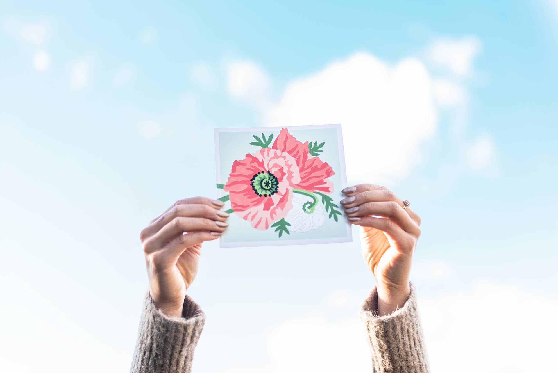 Paint-by-Number Kit MINI - Poppies