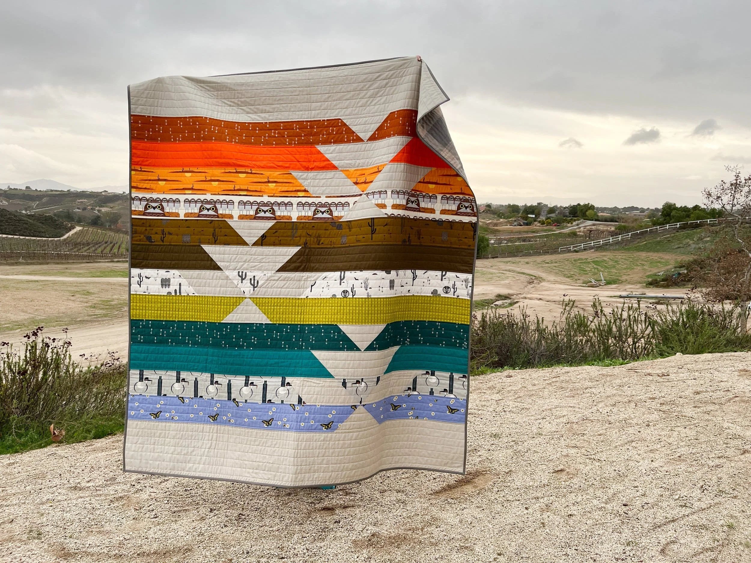 Desert Abundance Charley Harper Quilt