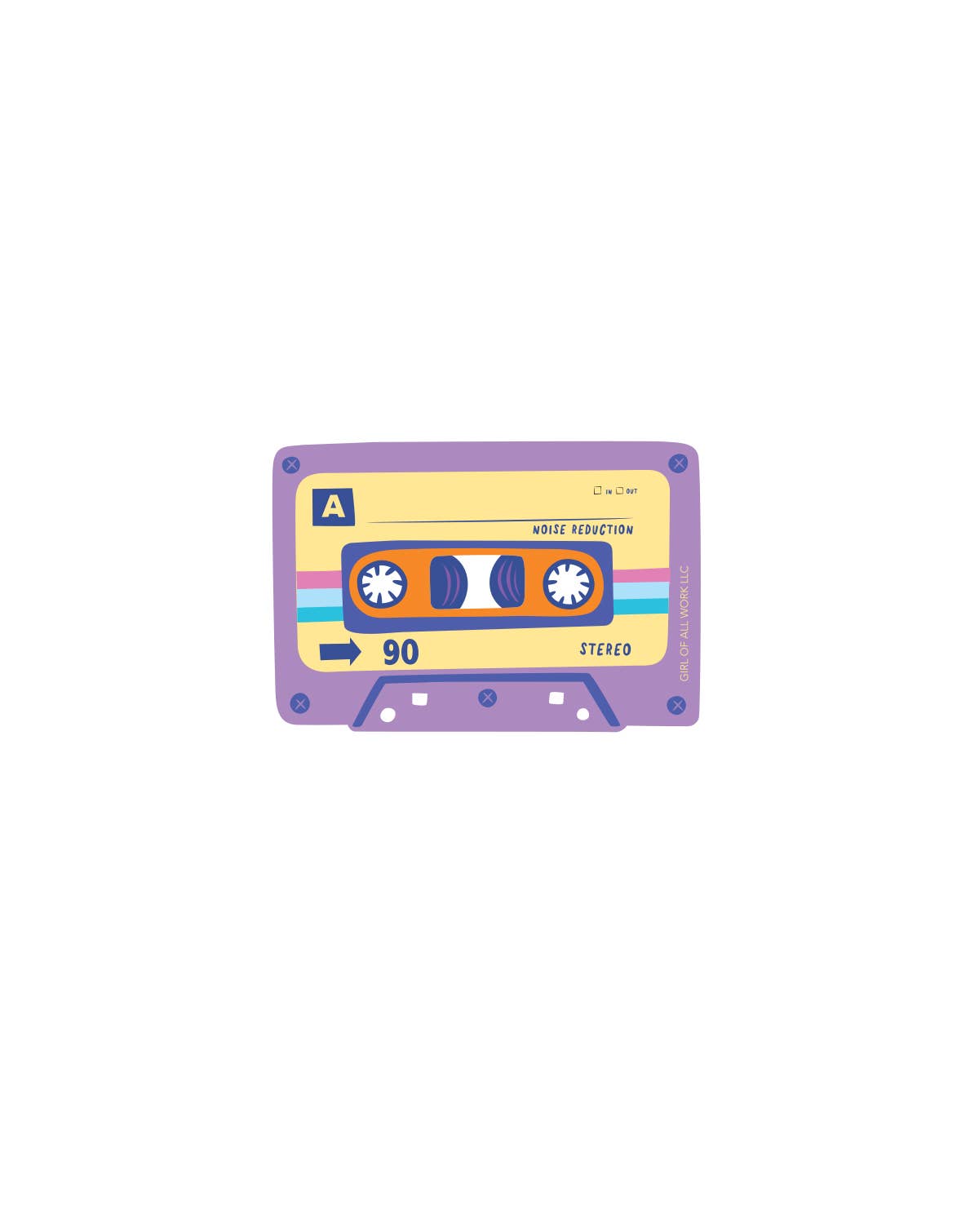 Mix Tape - Mini Vinyl Sticker