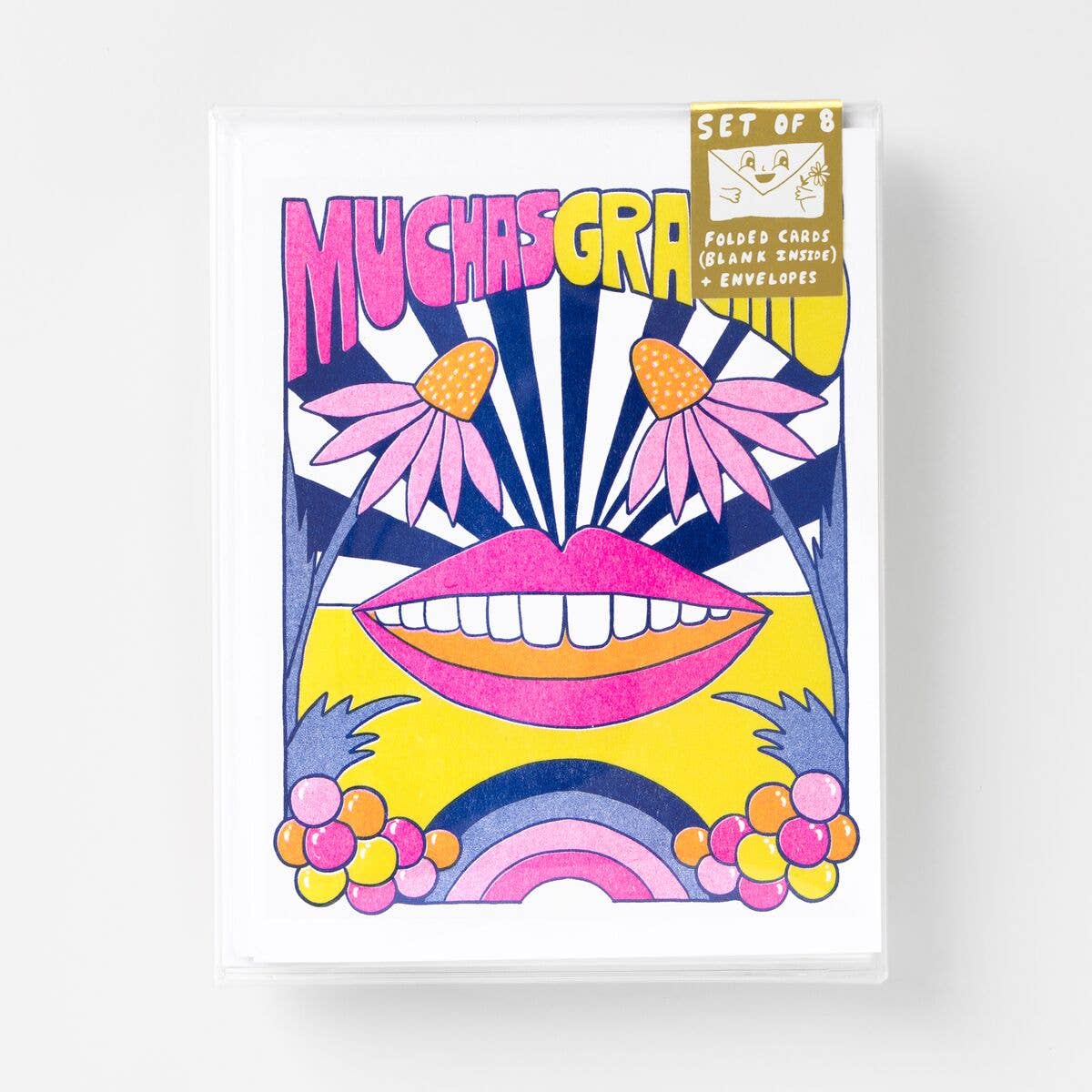 Muchas Gracias Risograph Cards - Set of 8