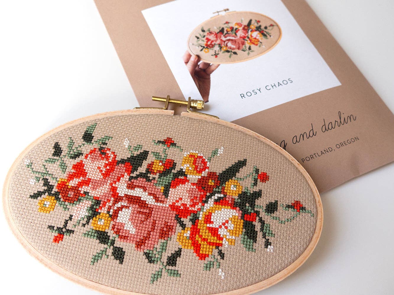 Rosy Chaos - Counted Cross Stitch Kit