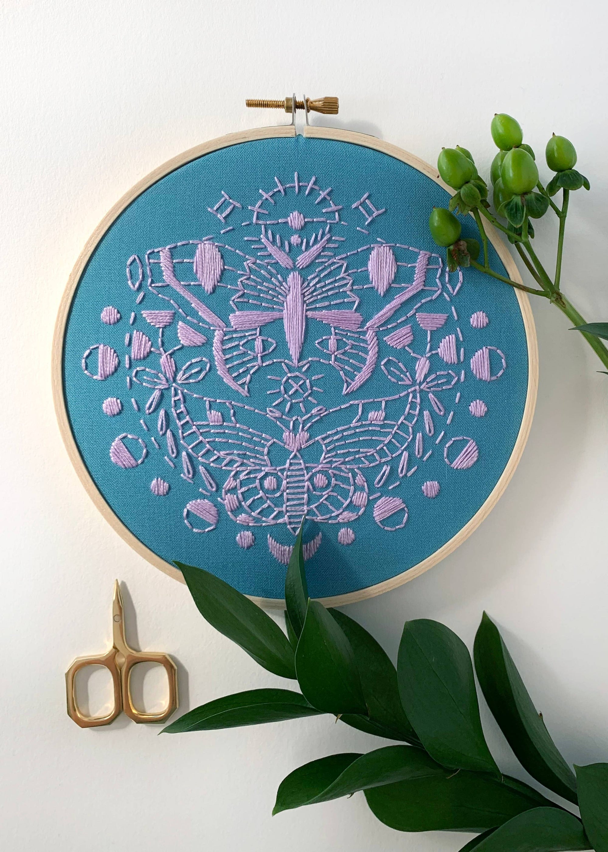 Gemini Moths Embroidery Kit