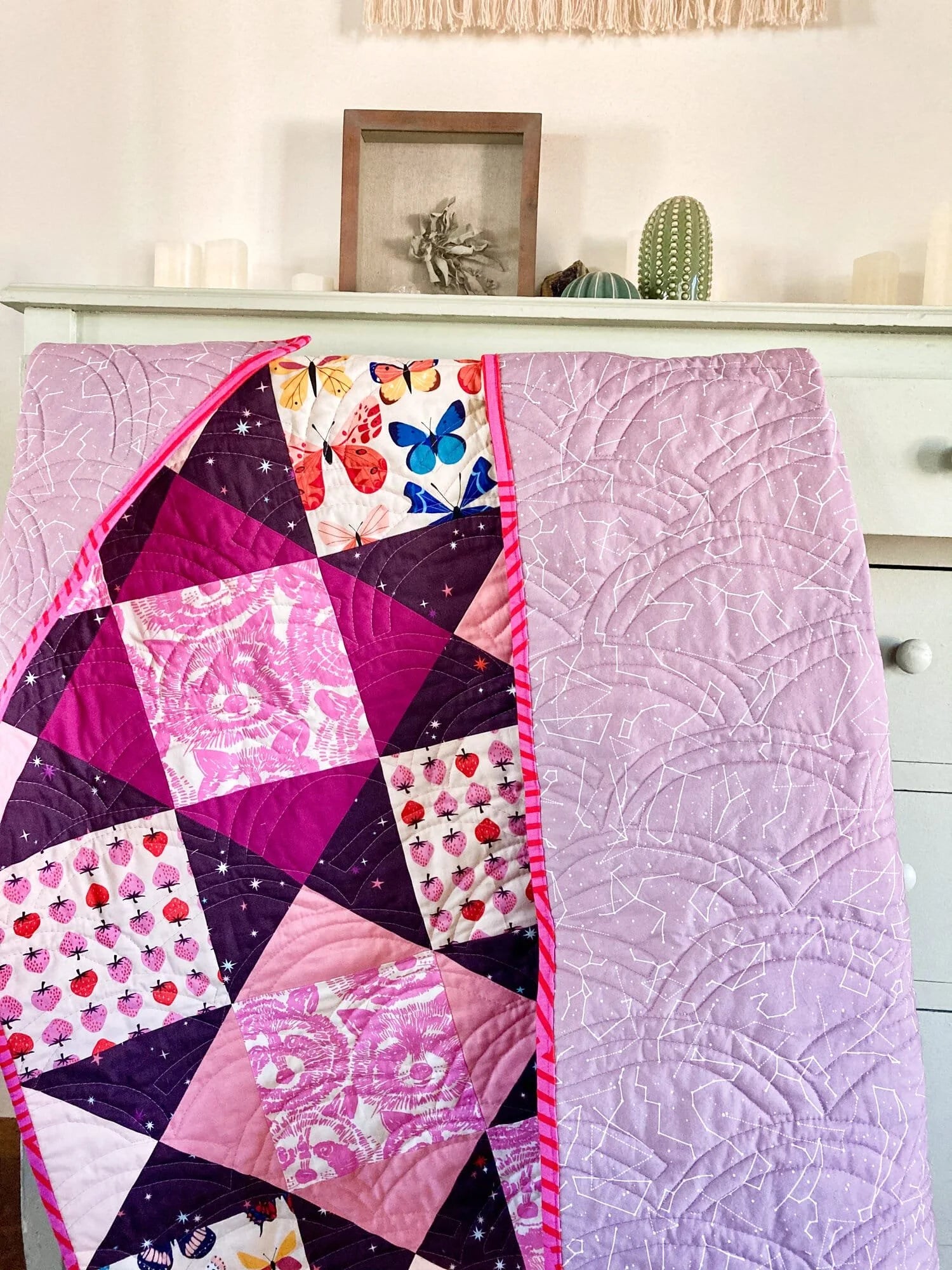 Strawberry Woods Baby Quilt