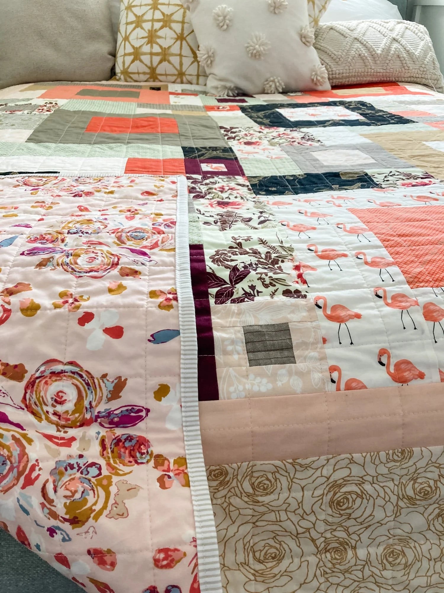 Art Nouveau Squared Quilt