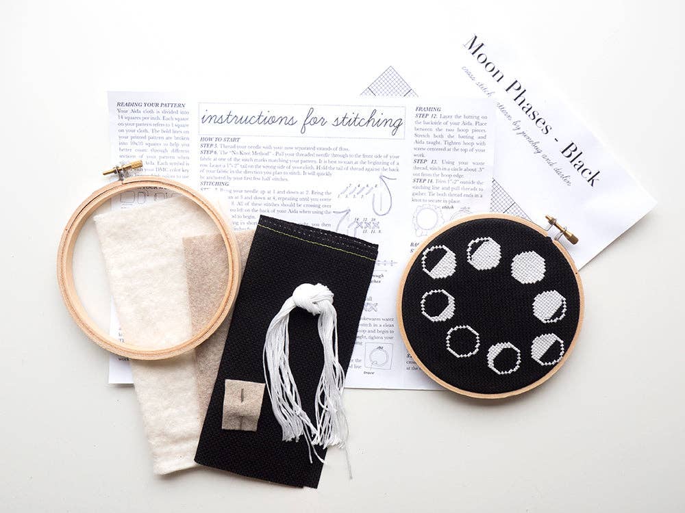Moon Phases - Cross Stitch Kit