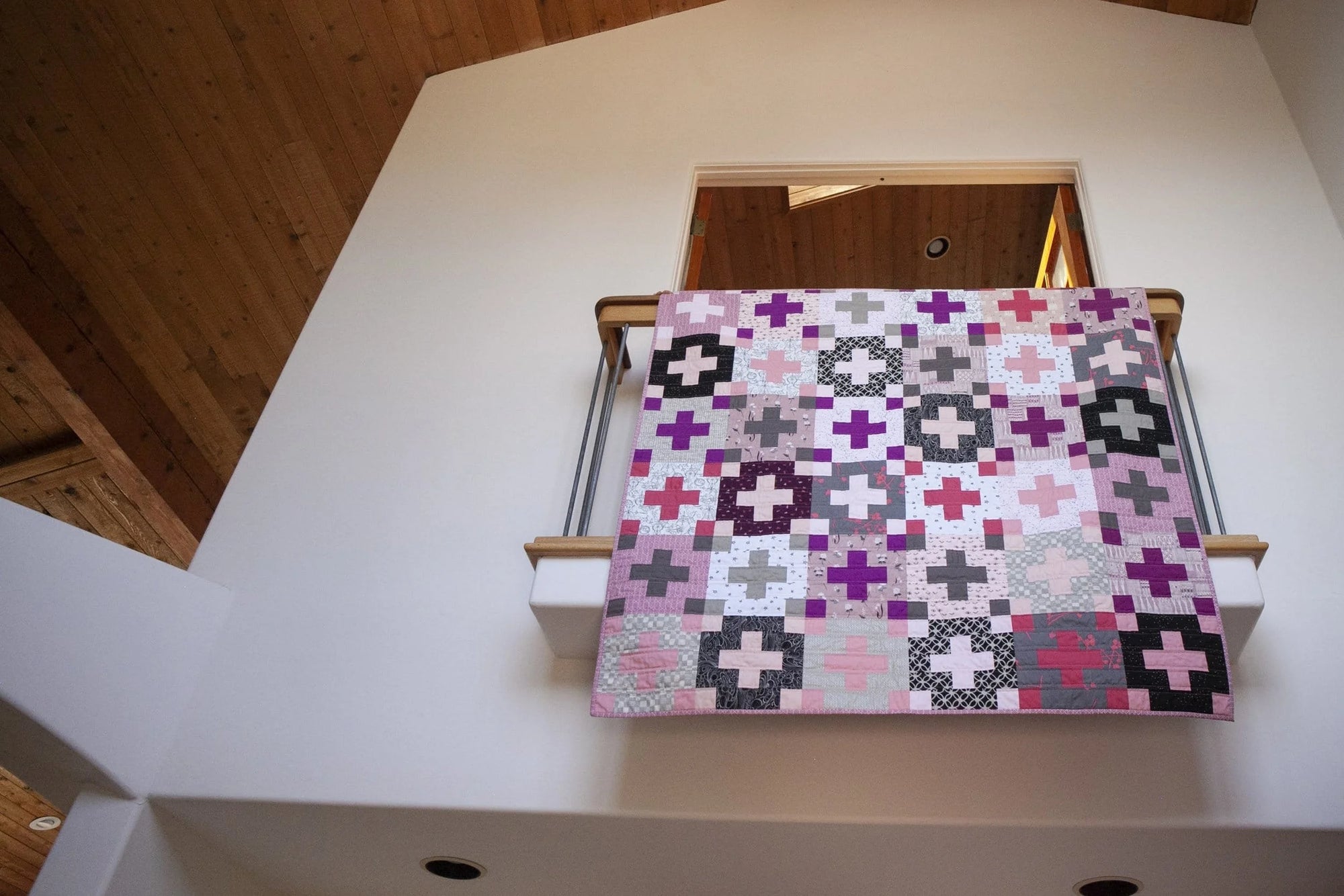 Fuchsia Pop Plus Throw Quilt