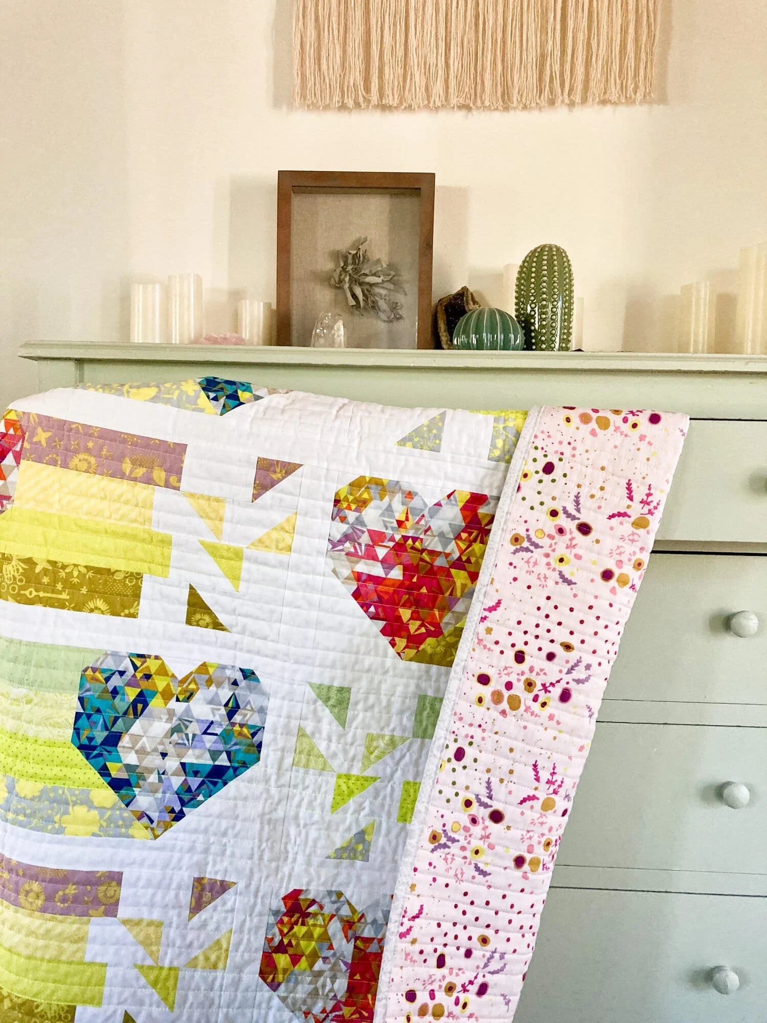 Pop! Confetti Heart Quilt
