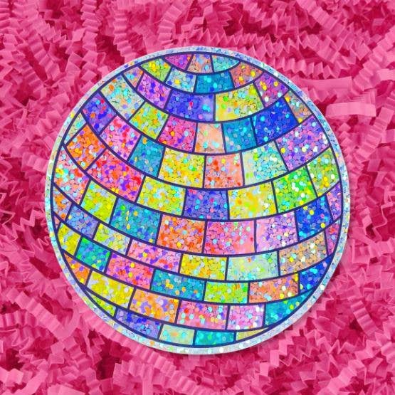 Glitter Disco Ball Sticker