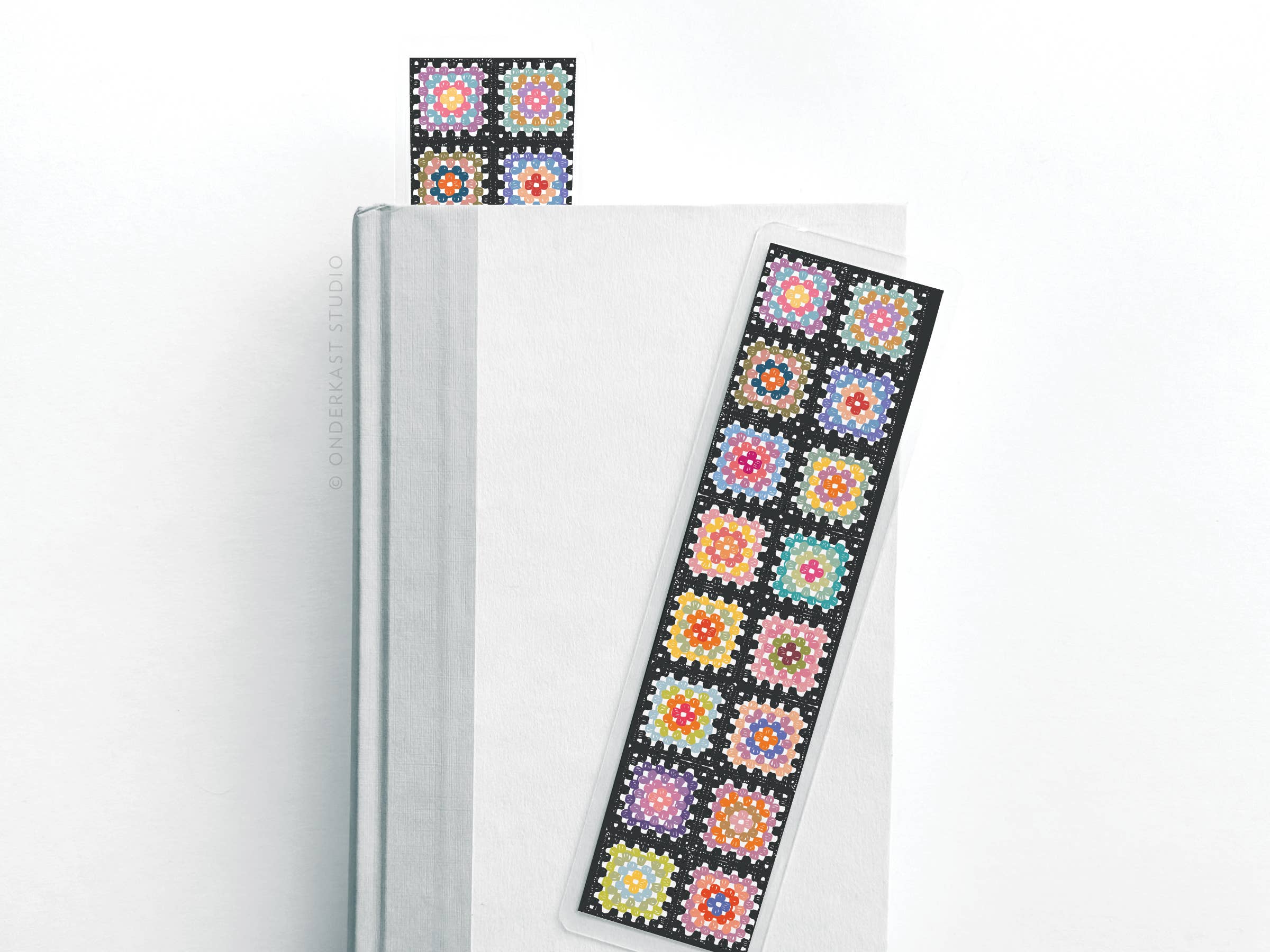 Granny Squares Crochet Blanket - Laminated Bookmark