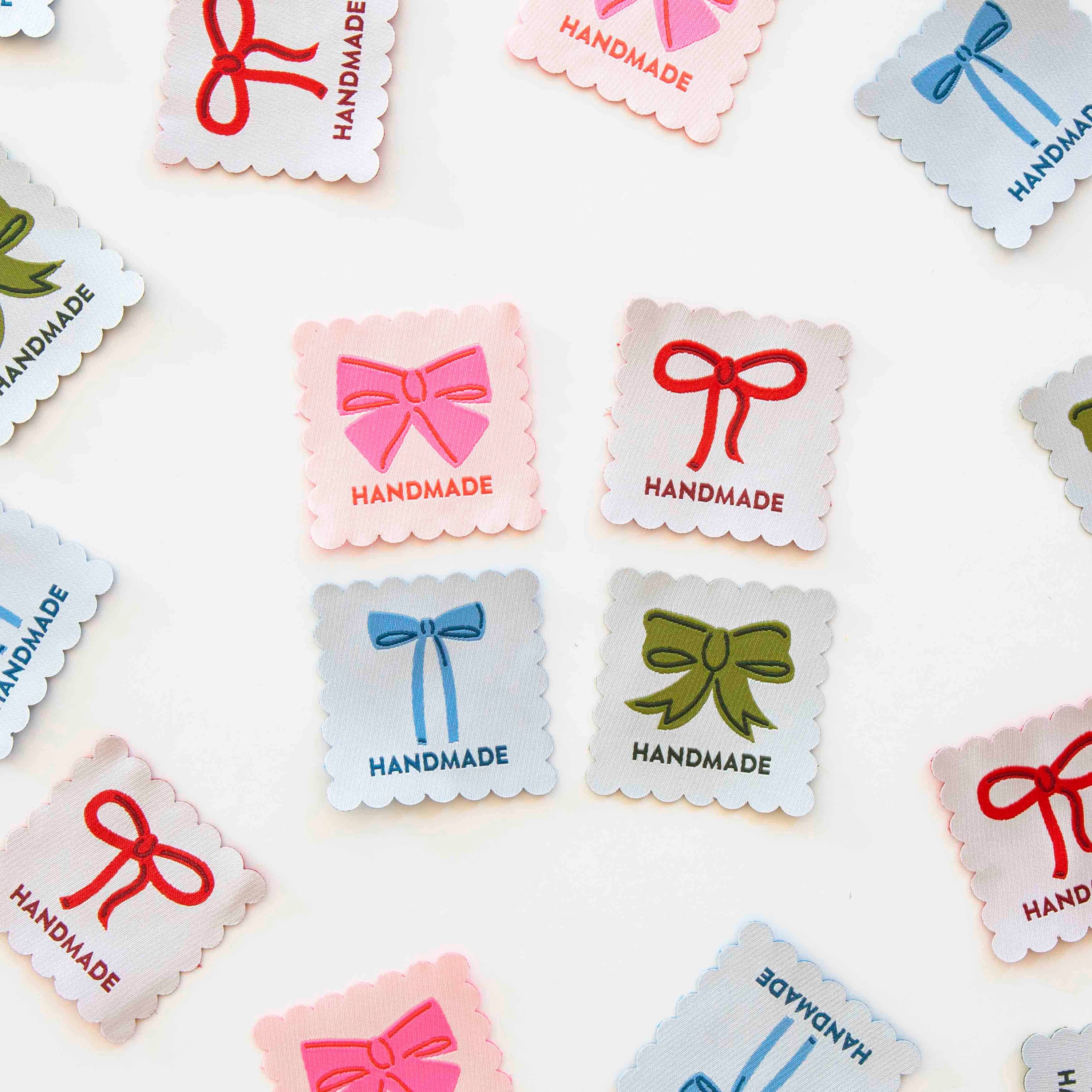 Bows Handmade Multipack Large Woven Sewing Labels