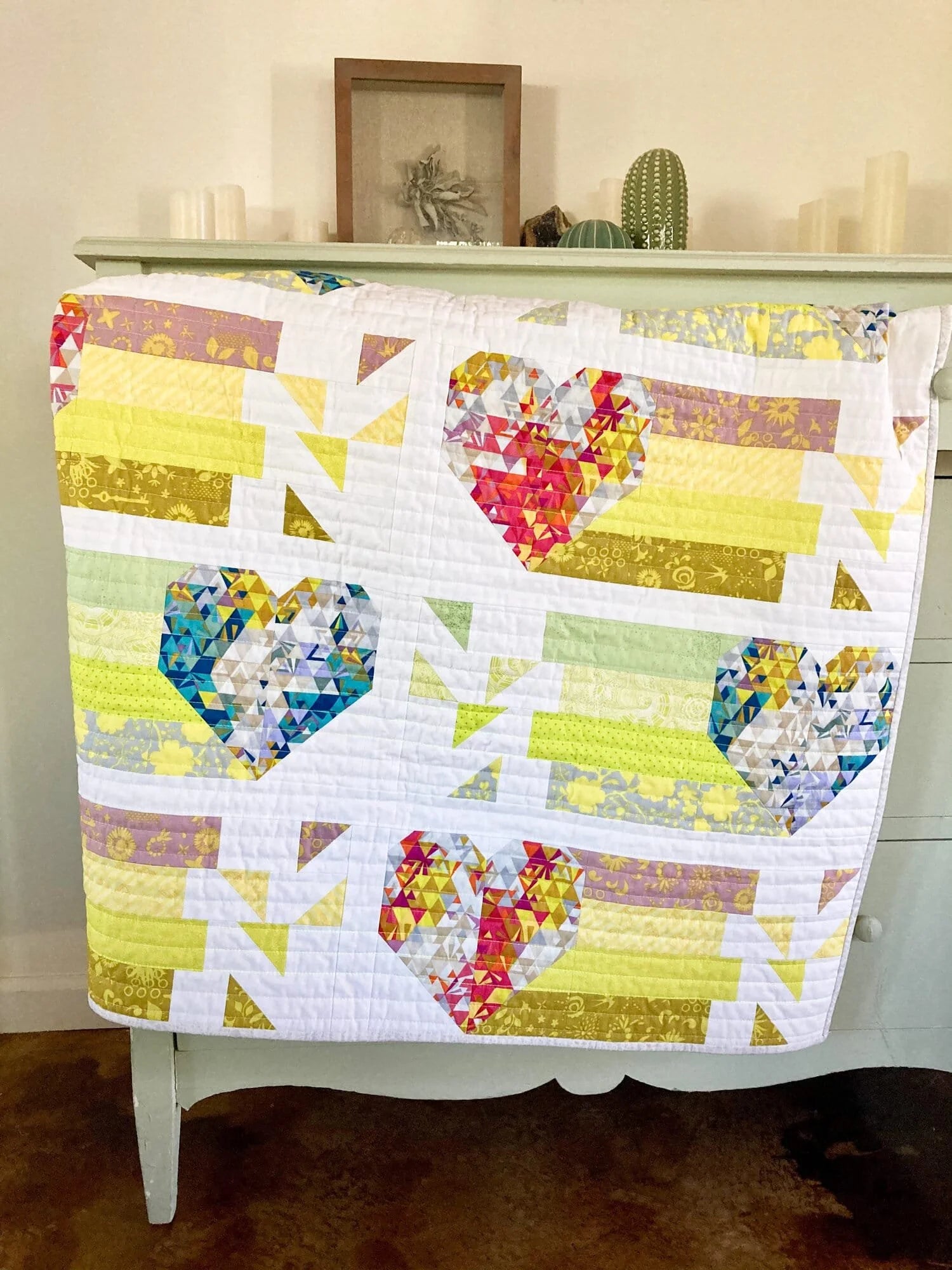 Pop! Confetti Heart Quilt
