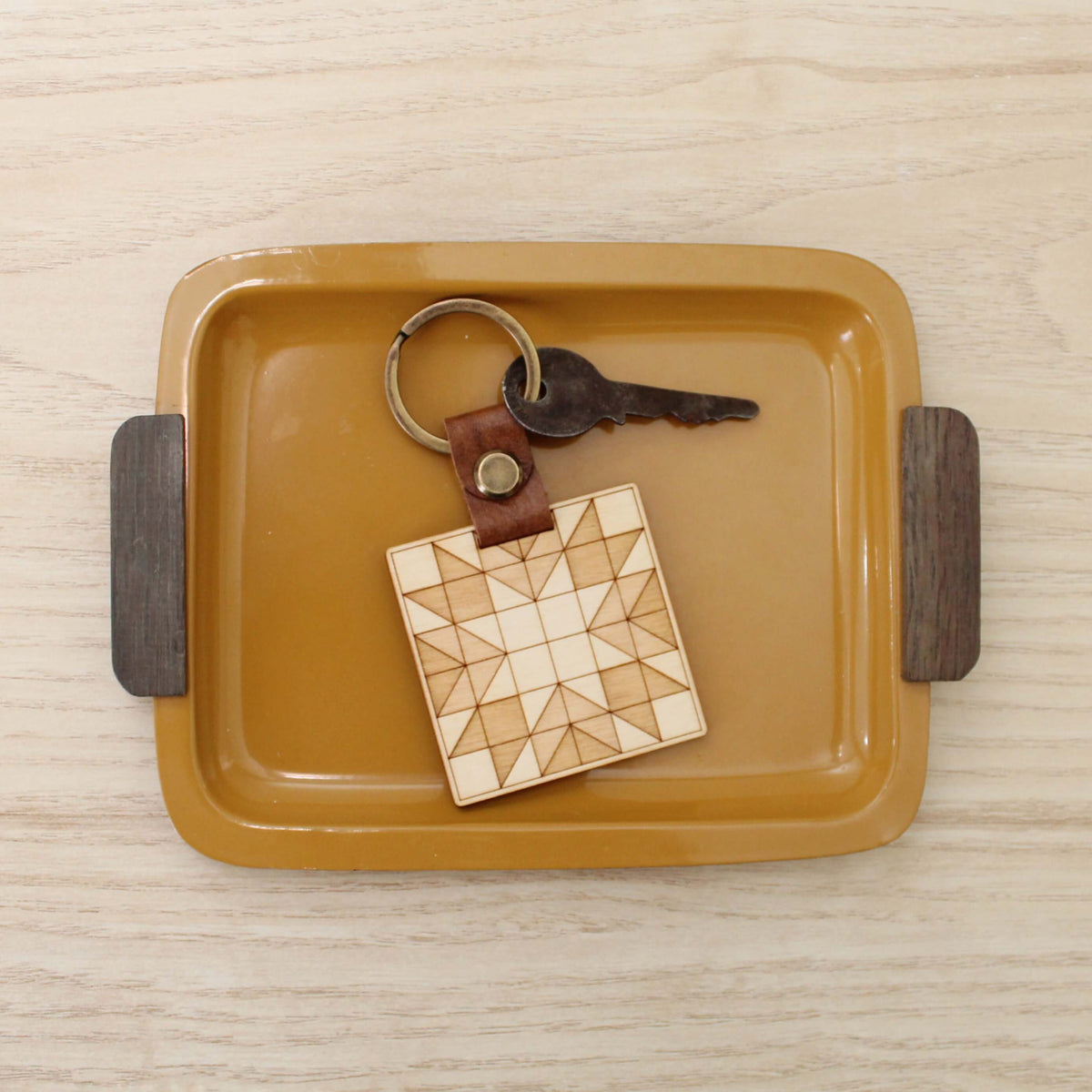 Quilt Block Keychain - Sewing Gift
