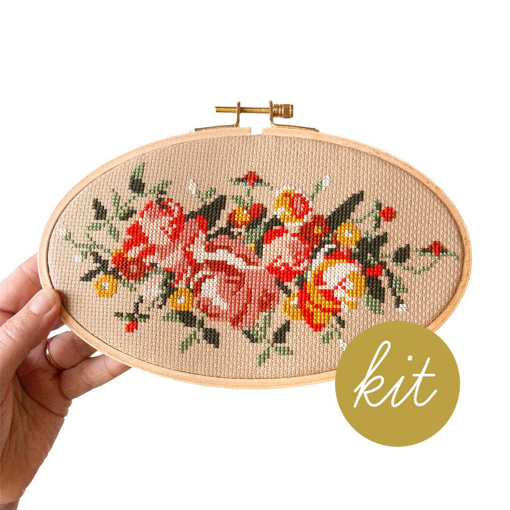 Rosy Chaos - Counted Cross Stitch Kit