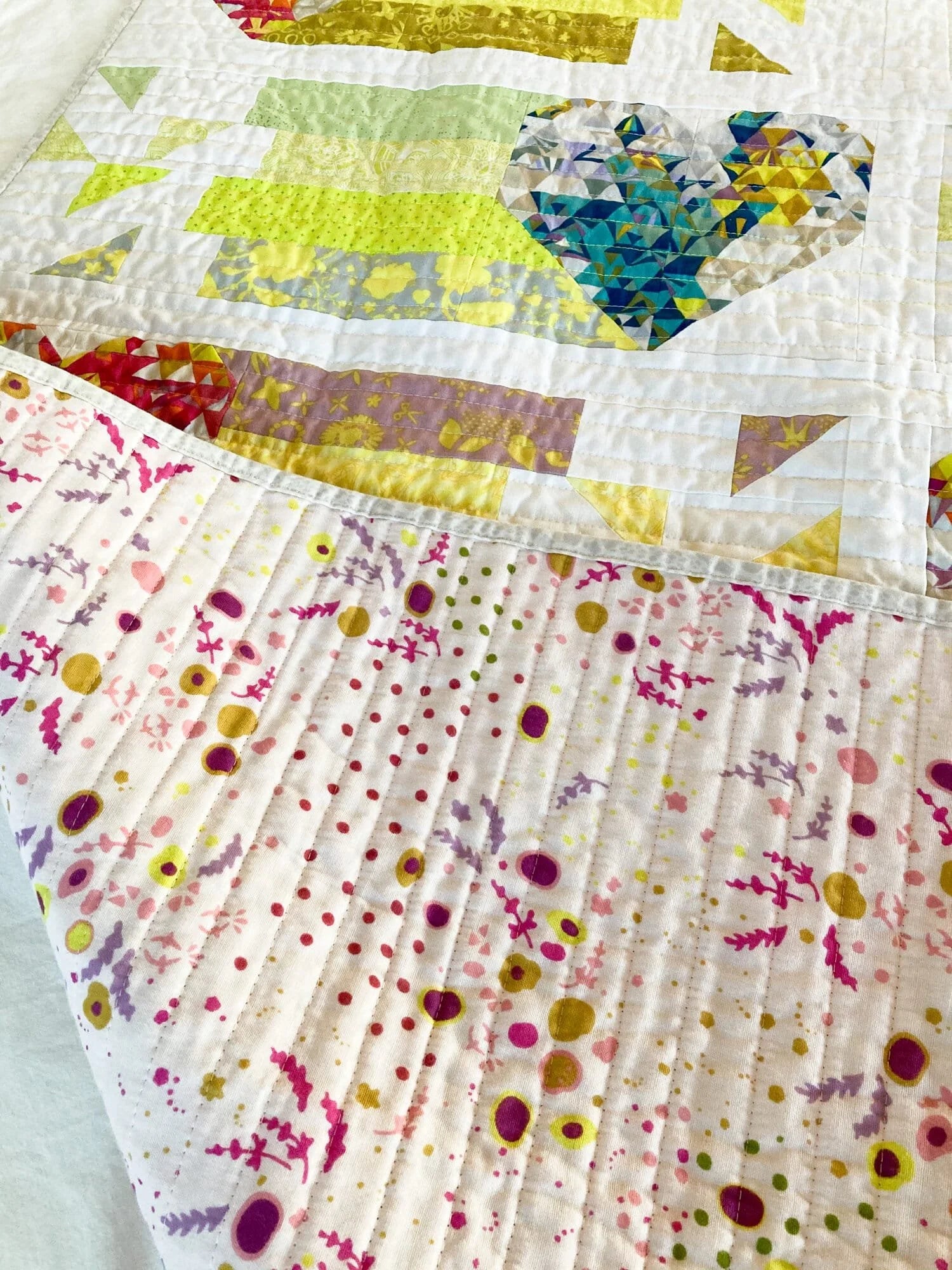 Pop! Confetti Heart Quilt