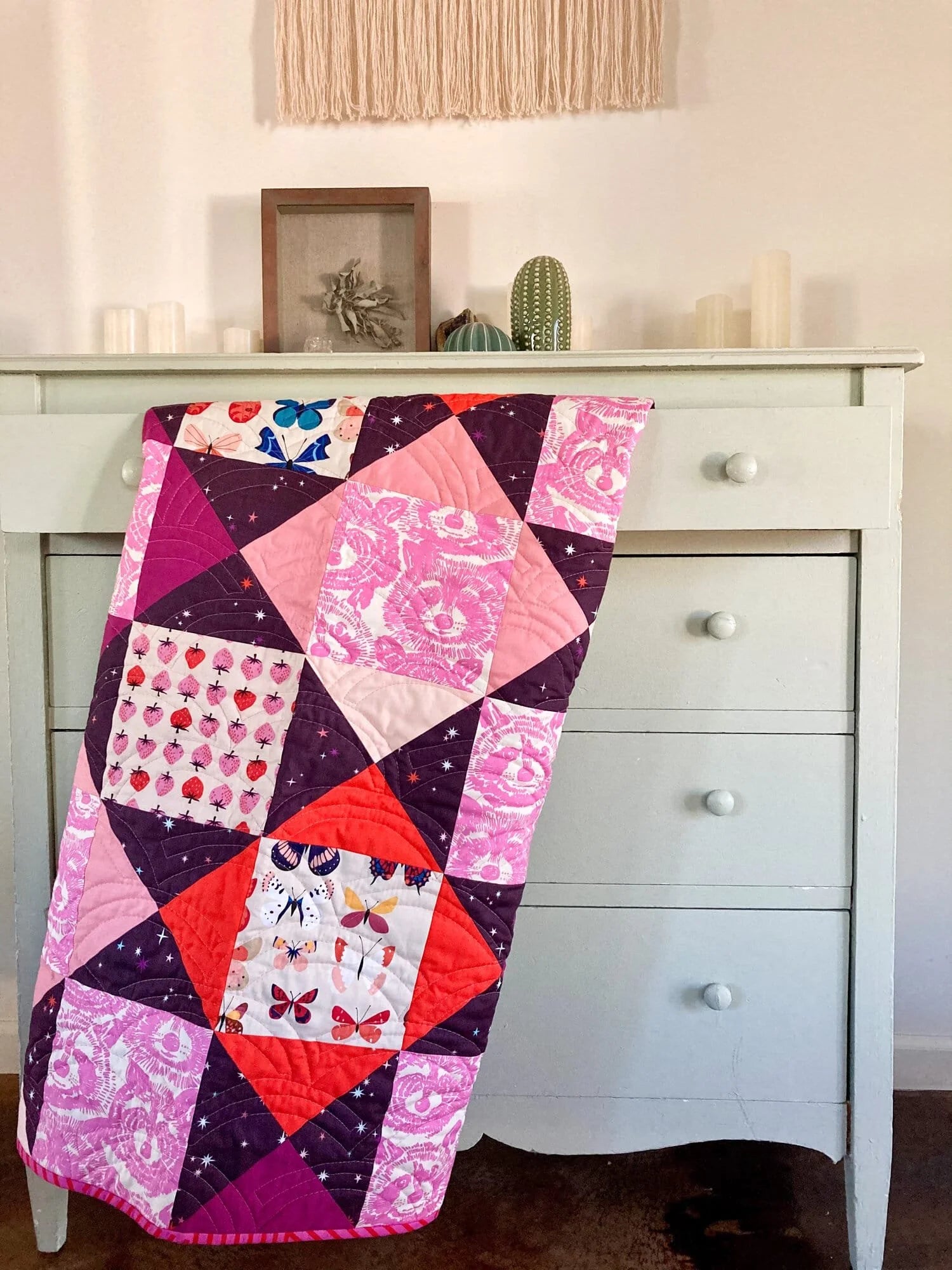 Strawberry Woods Baby Quilt