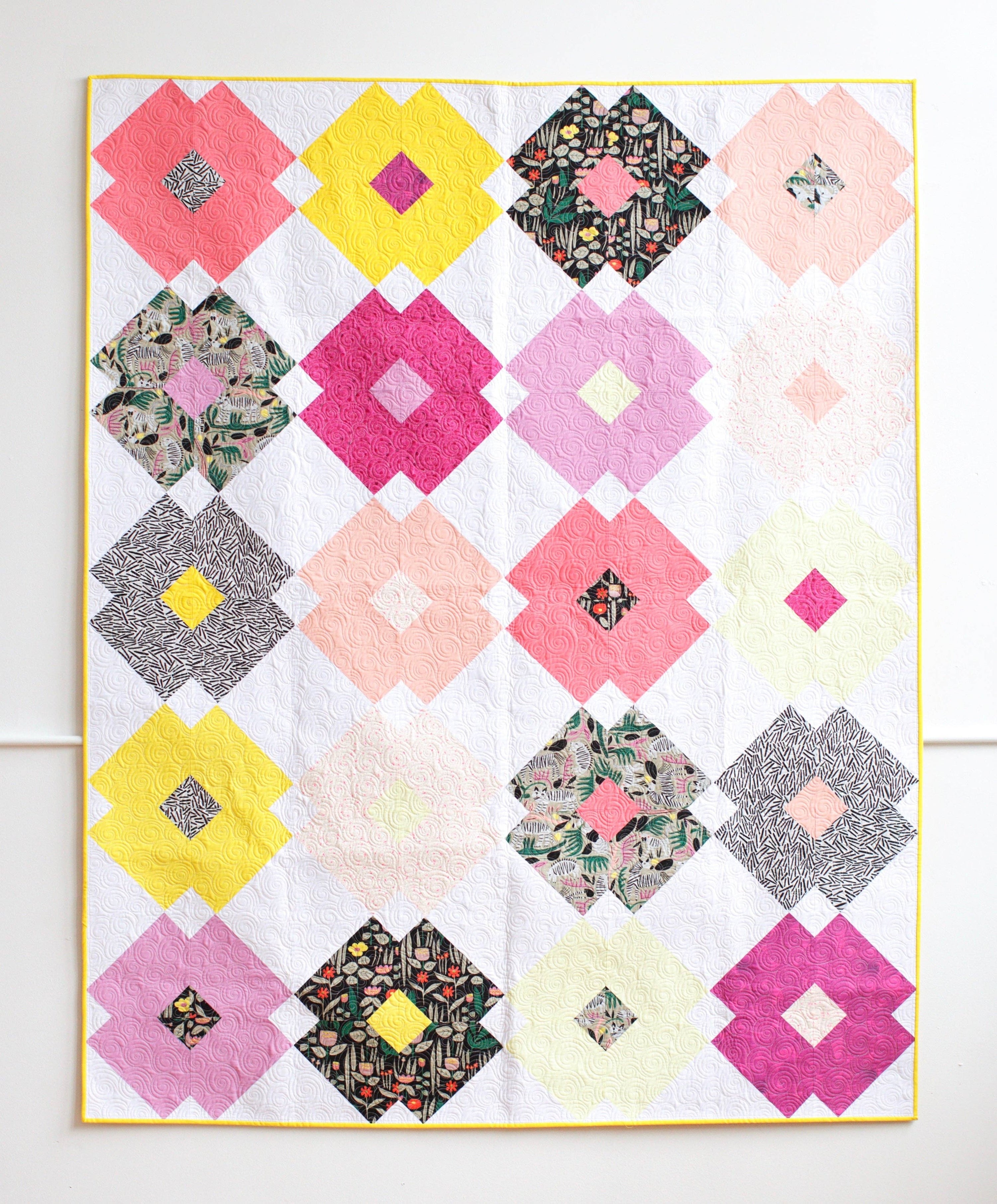 Flower Tile Quilt Pattern - Then Came June