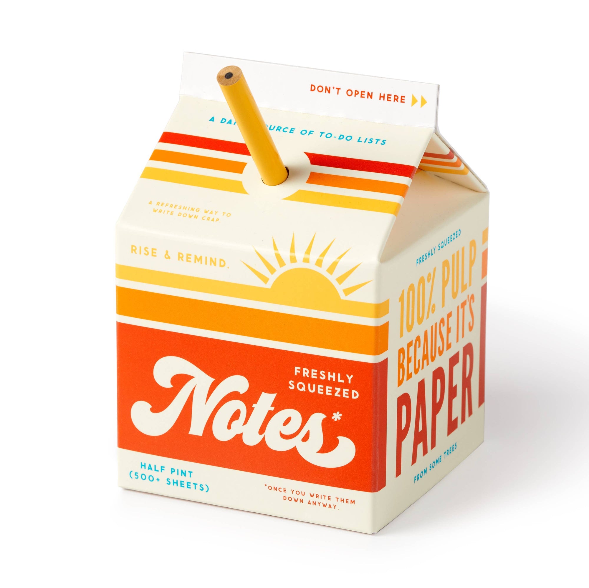 Juice Carton Notepad - Freshly Squeezed Notes