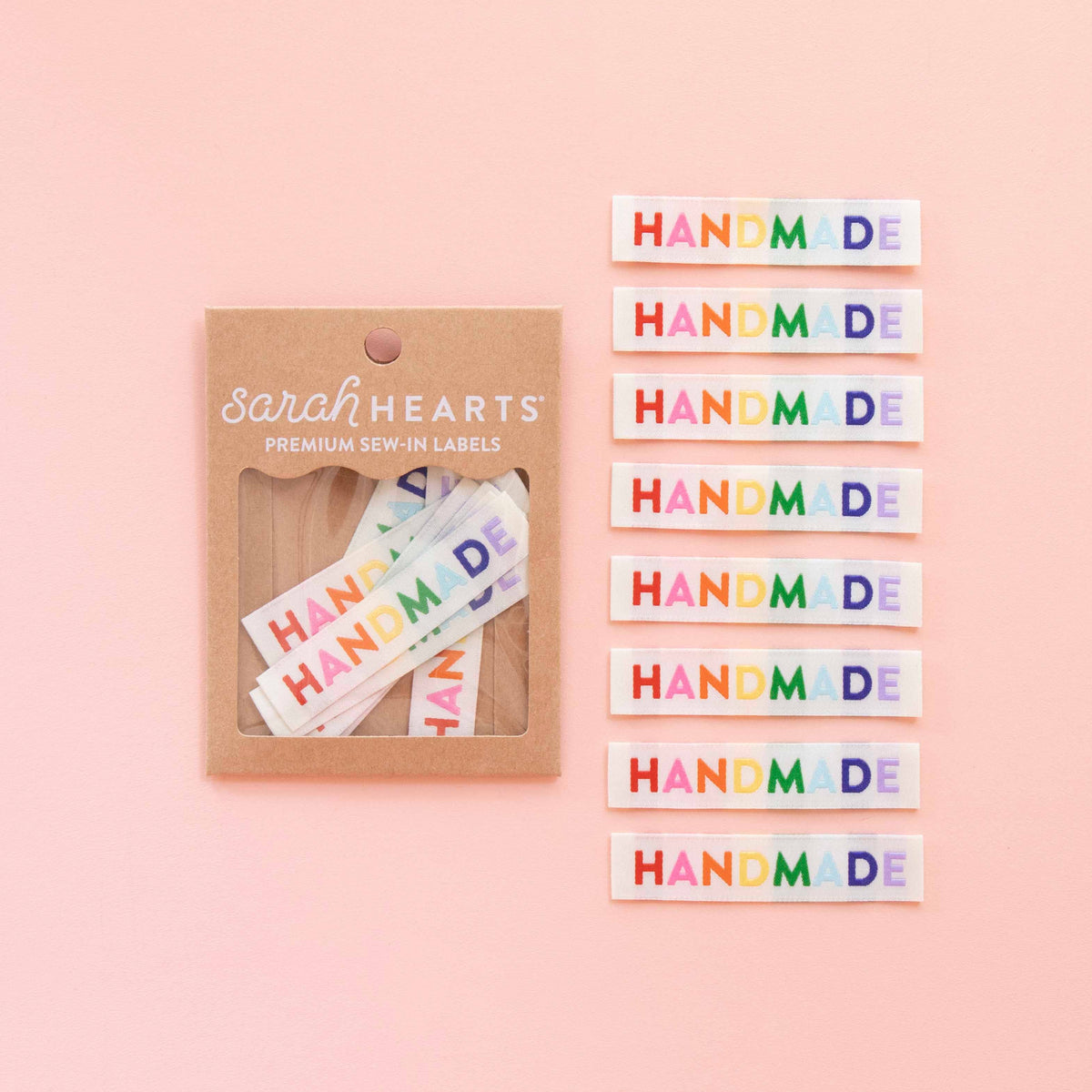 Handmade - Woven Sewing Labels - Rainbow Colors