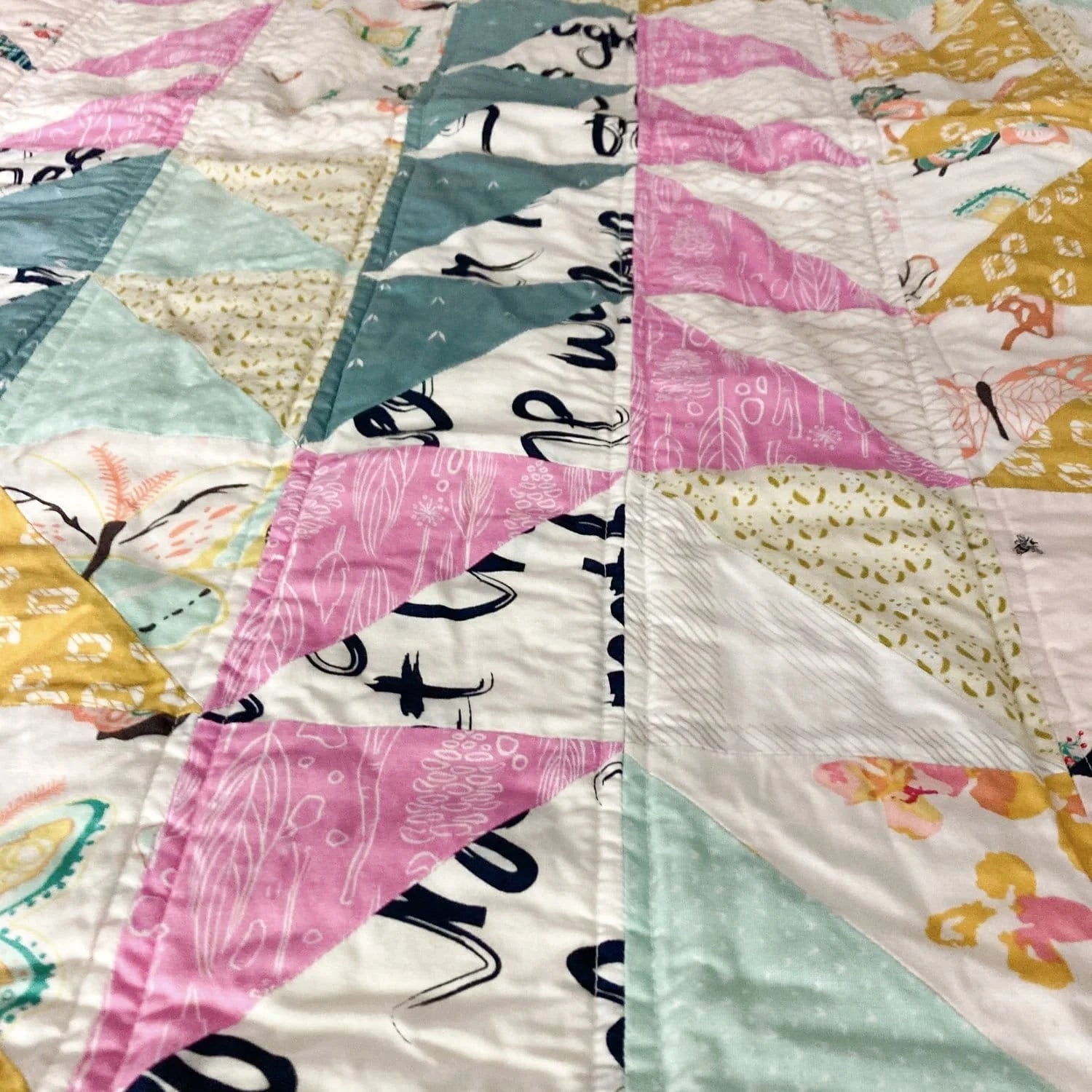 Rosy Triangle Quilt