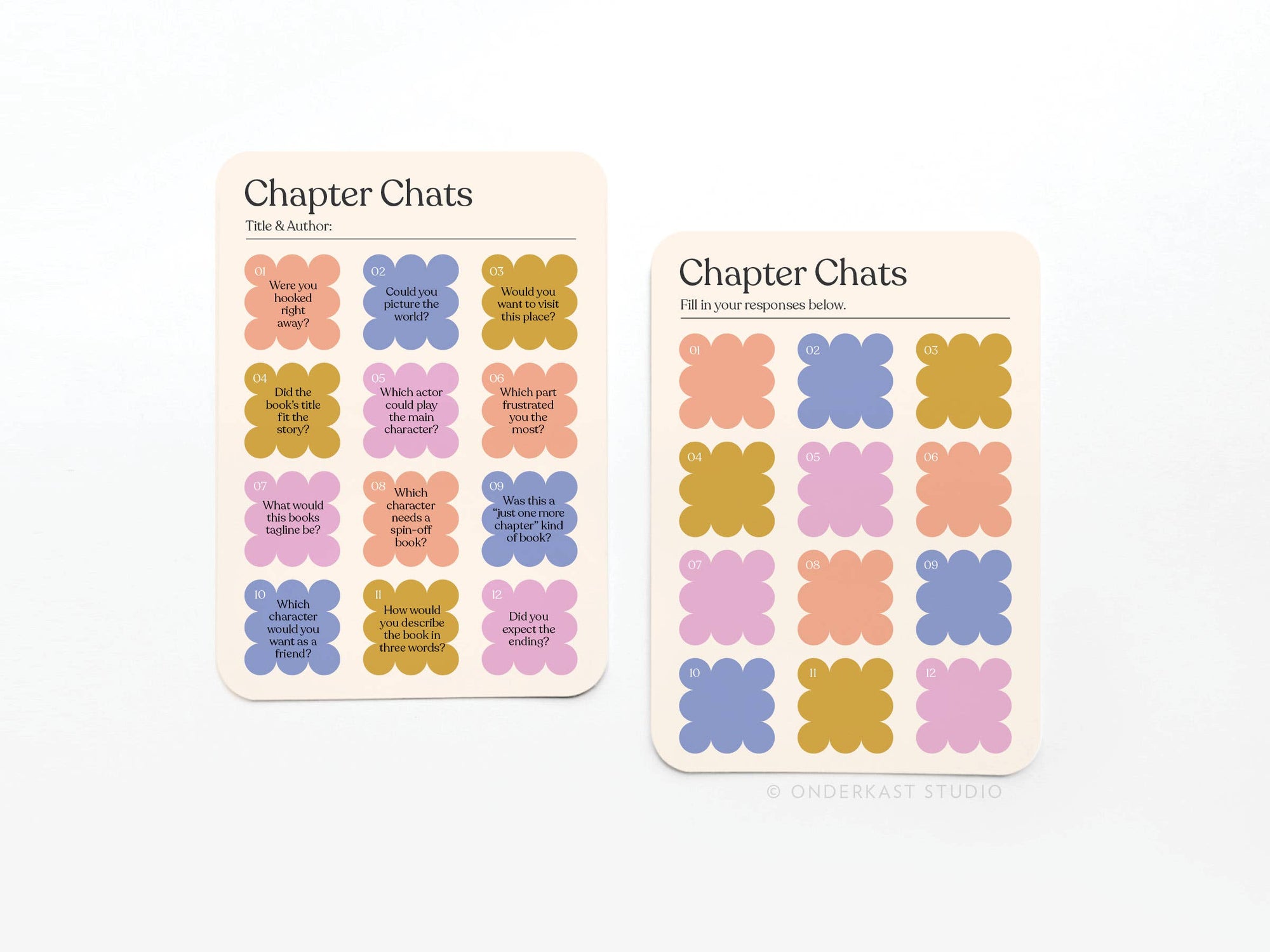 Chapter Chats - Book Review Cards