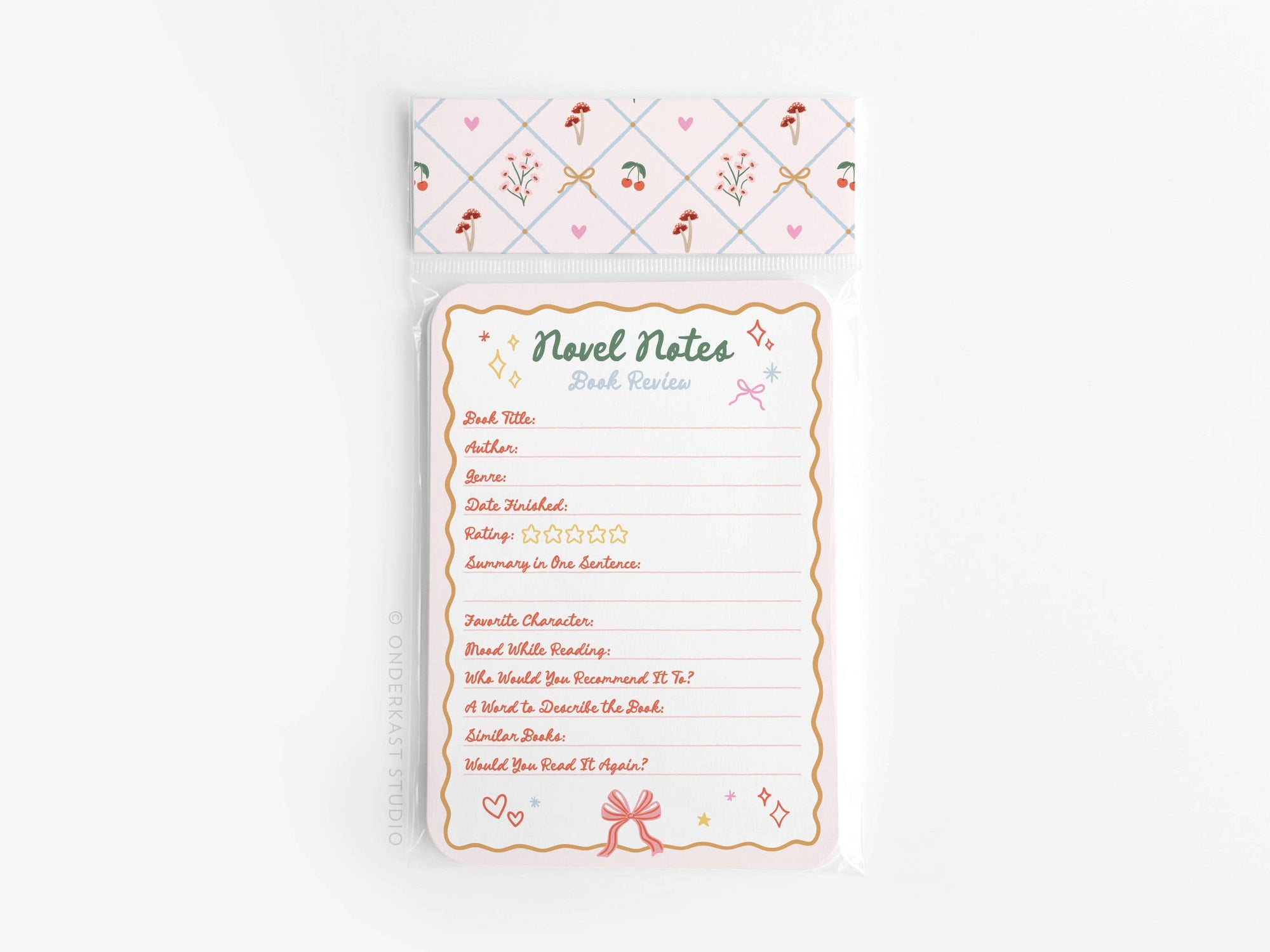 Coquette Novel Notes - Book Review Cards