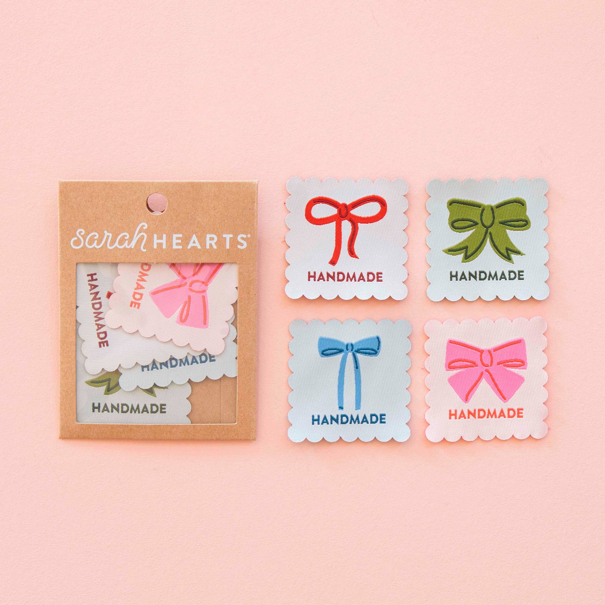 Bows Handmade Multipack Large Woven Sewing Labels