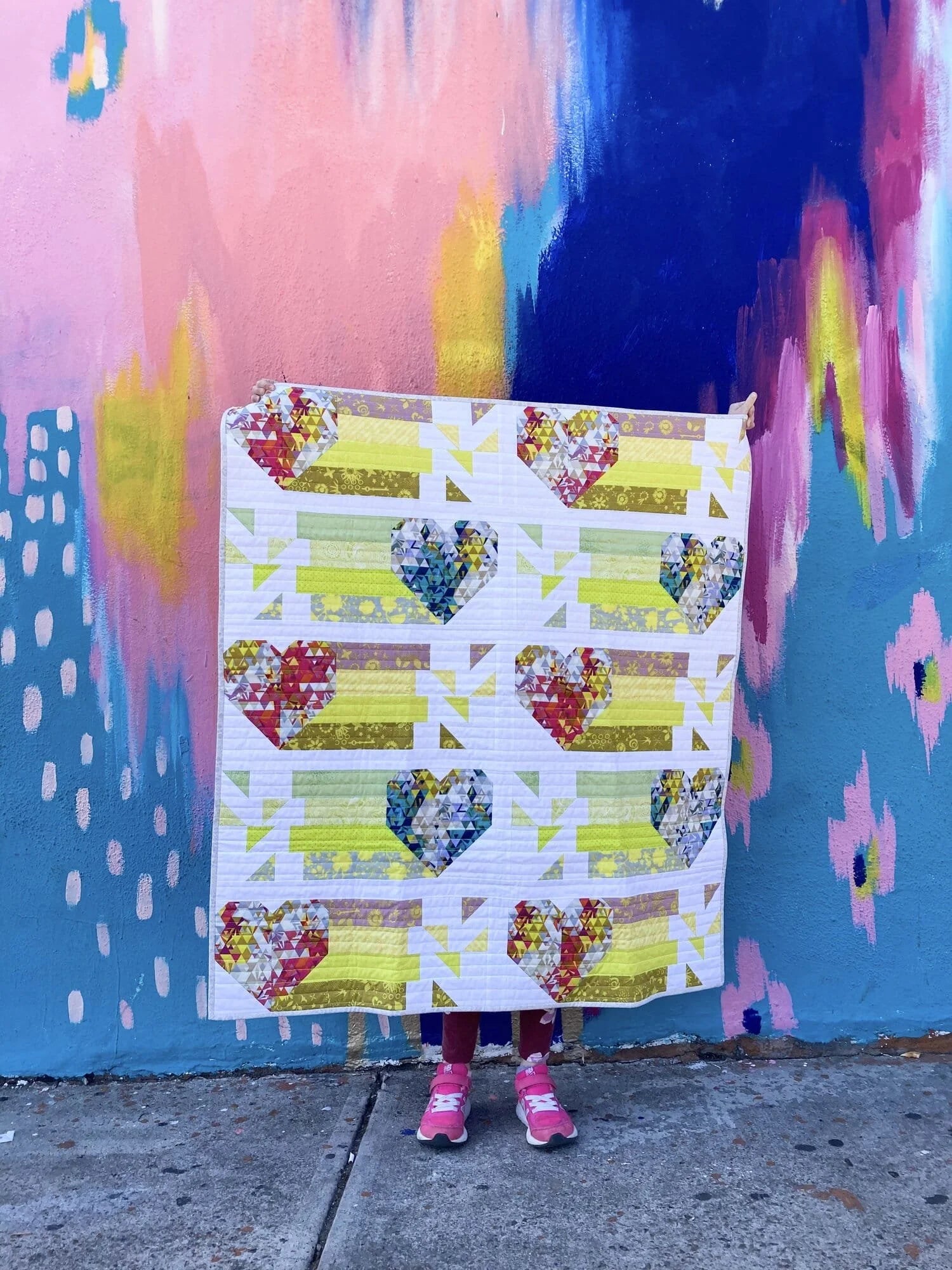 Pop! Confetti Heart Quilt