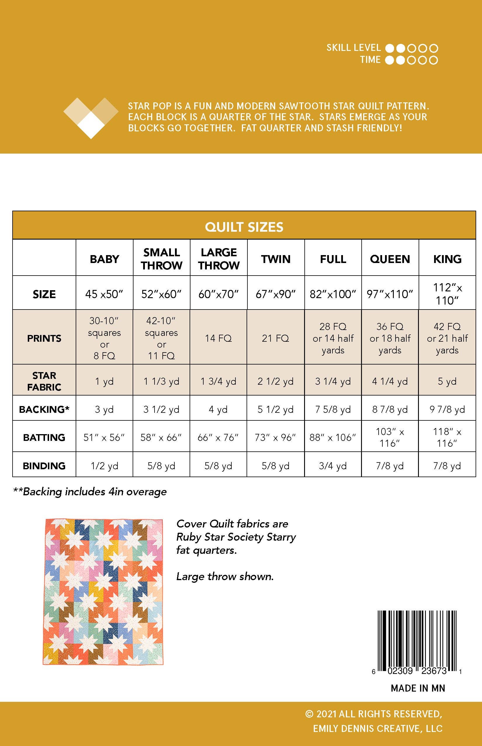 Star Pop Quilt Pattern - Quilty Love