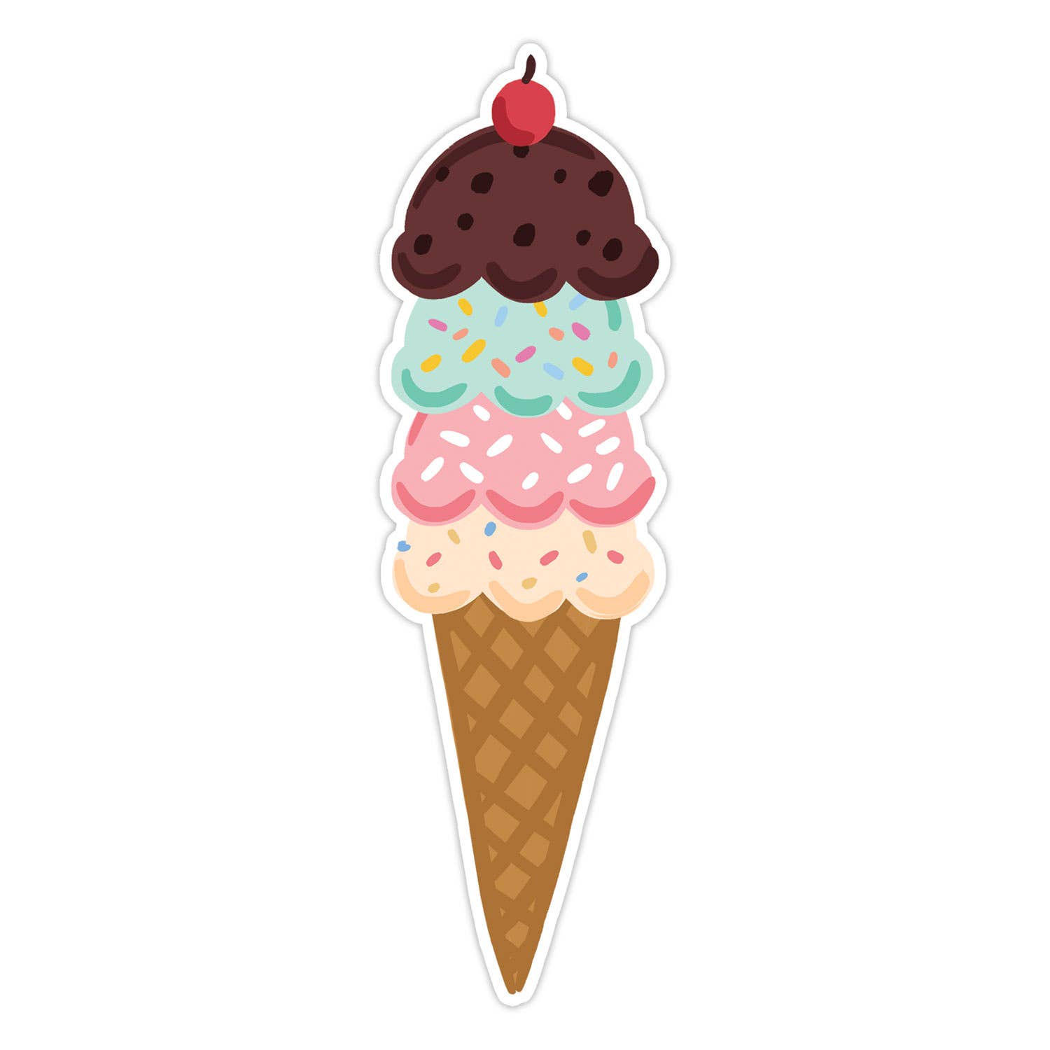 Ice Cream Cone Die Cut Bookmark