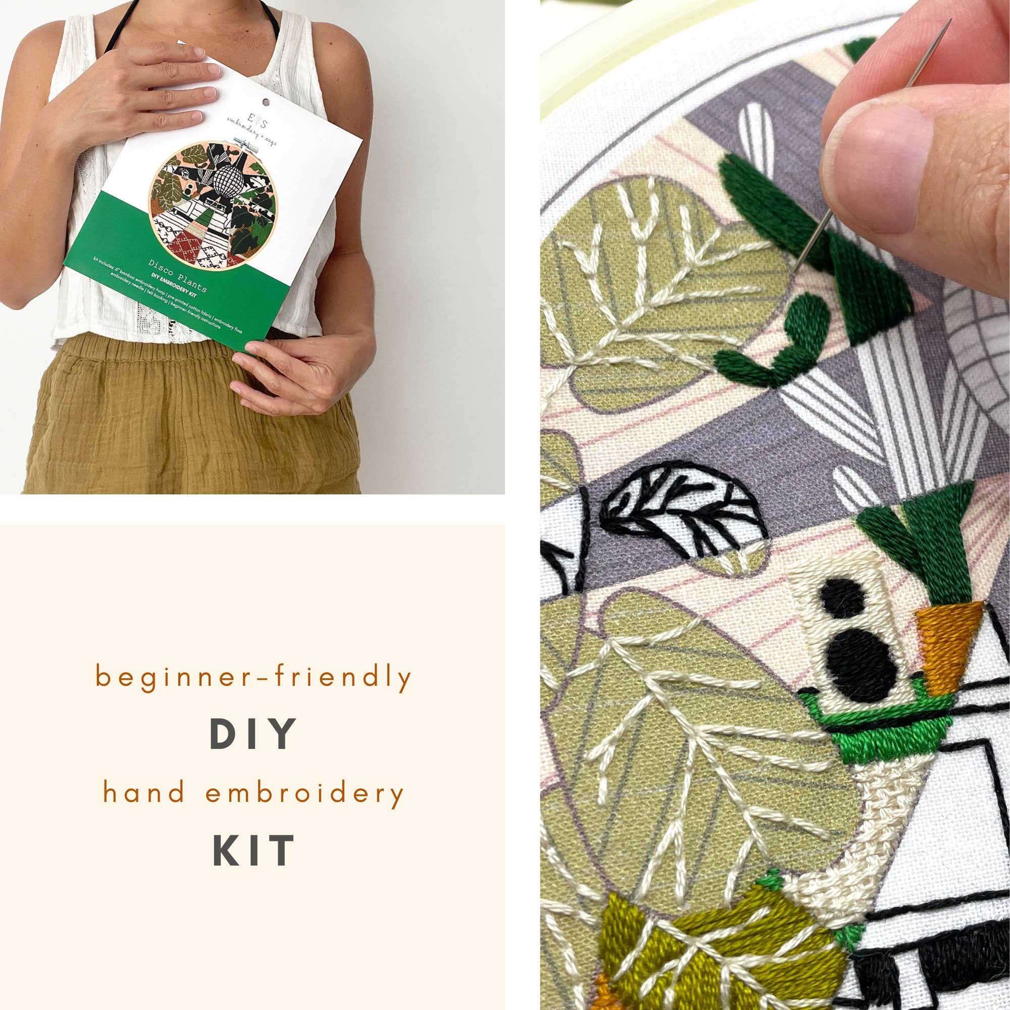 Disco Plants - Embroidery Kit
