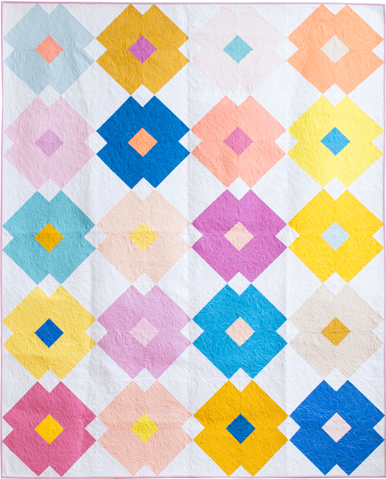 Flower Tile Quilt Pattern - Then Came June