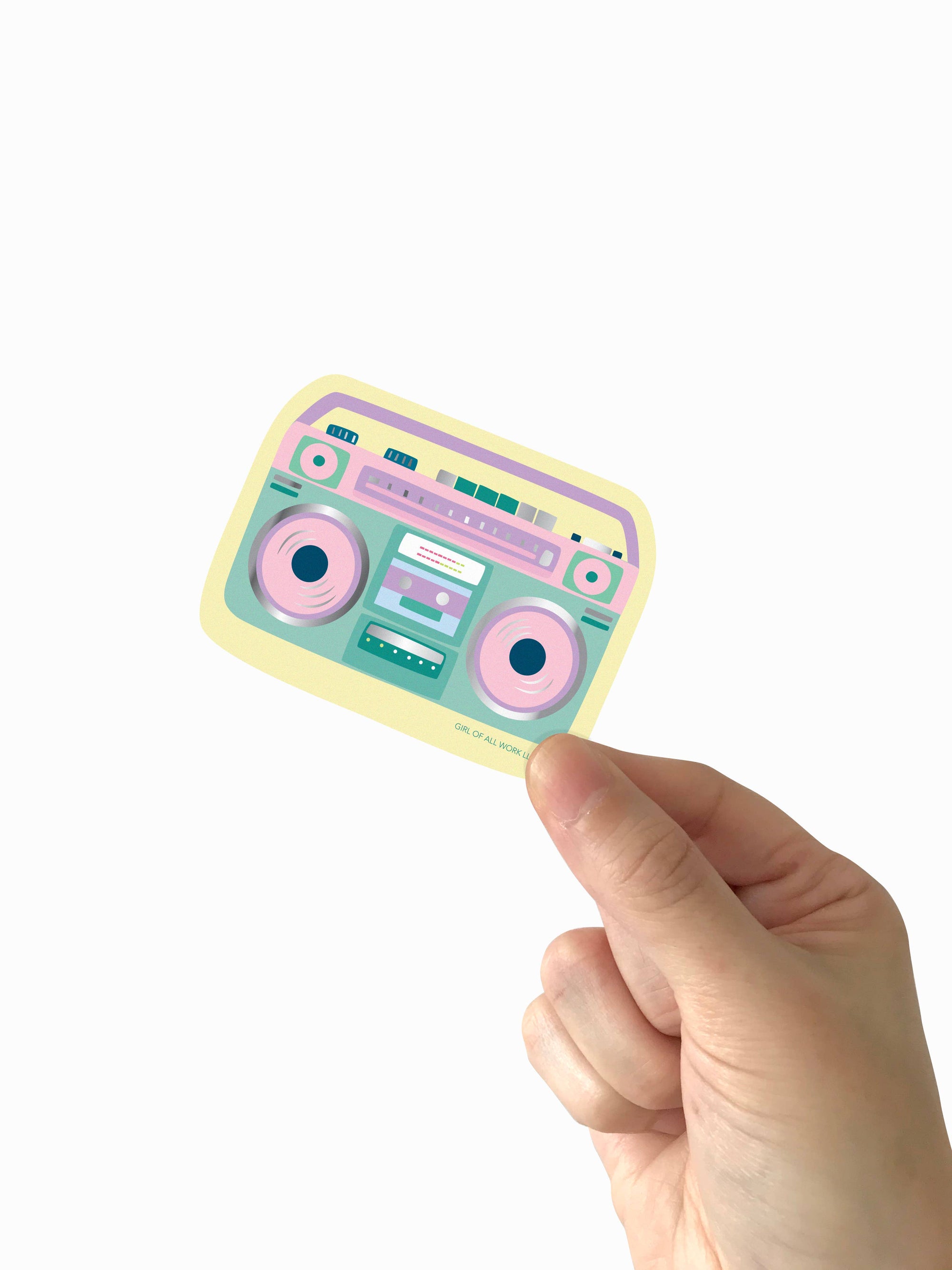 Boombox Foil Stamped Vinyl Sticker