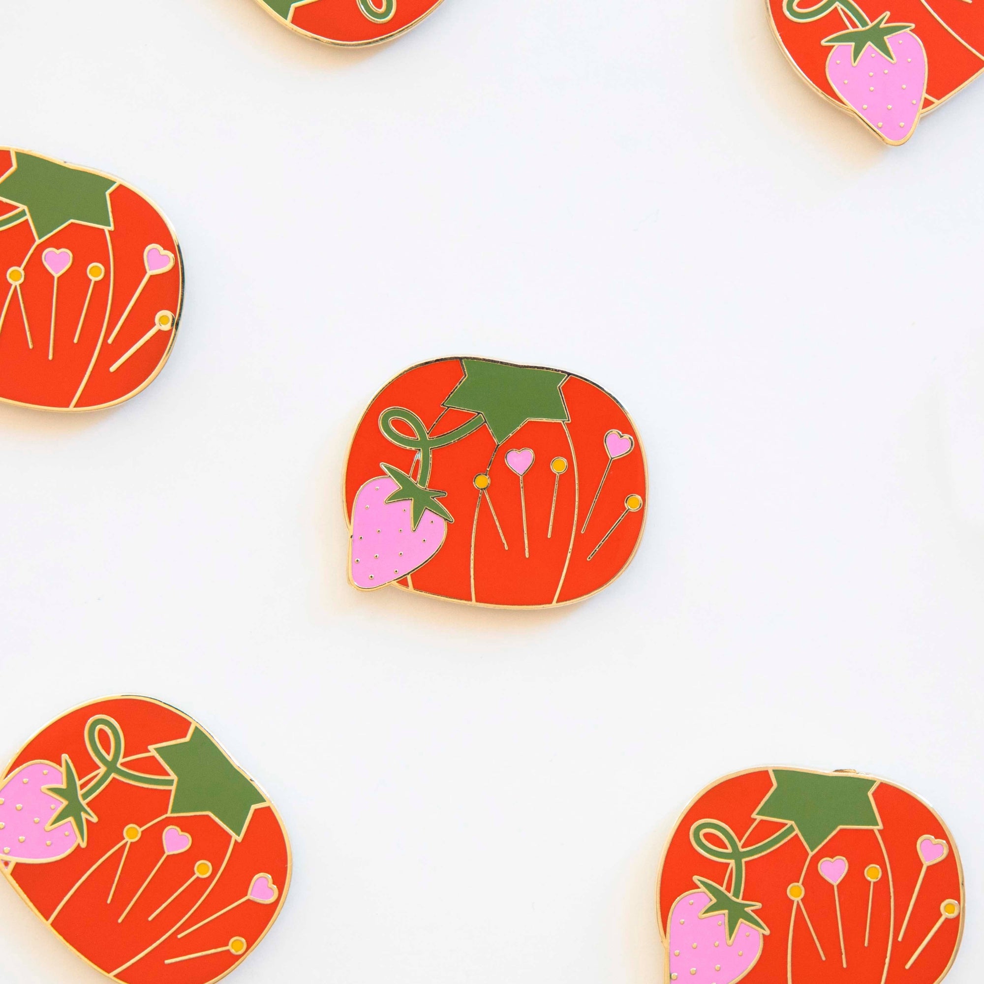 Tomato Pincushion Magnetic Needle Minder