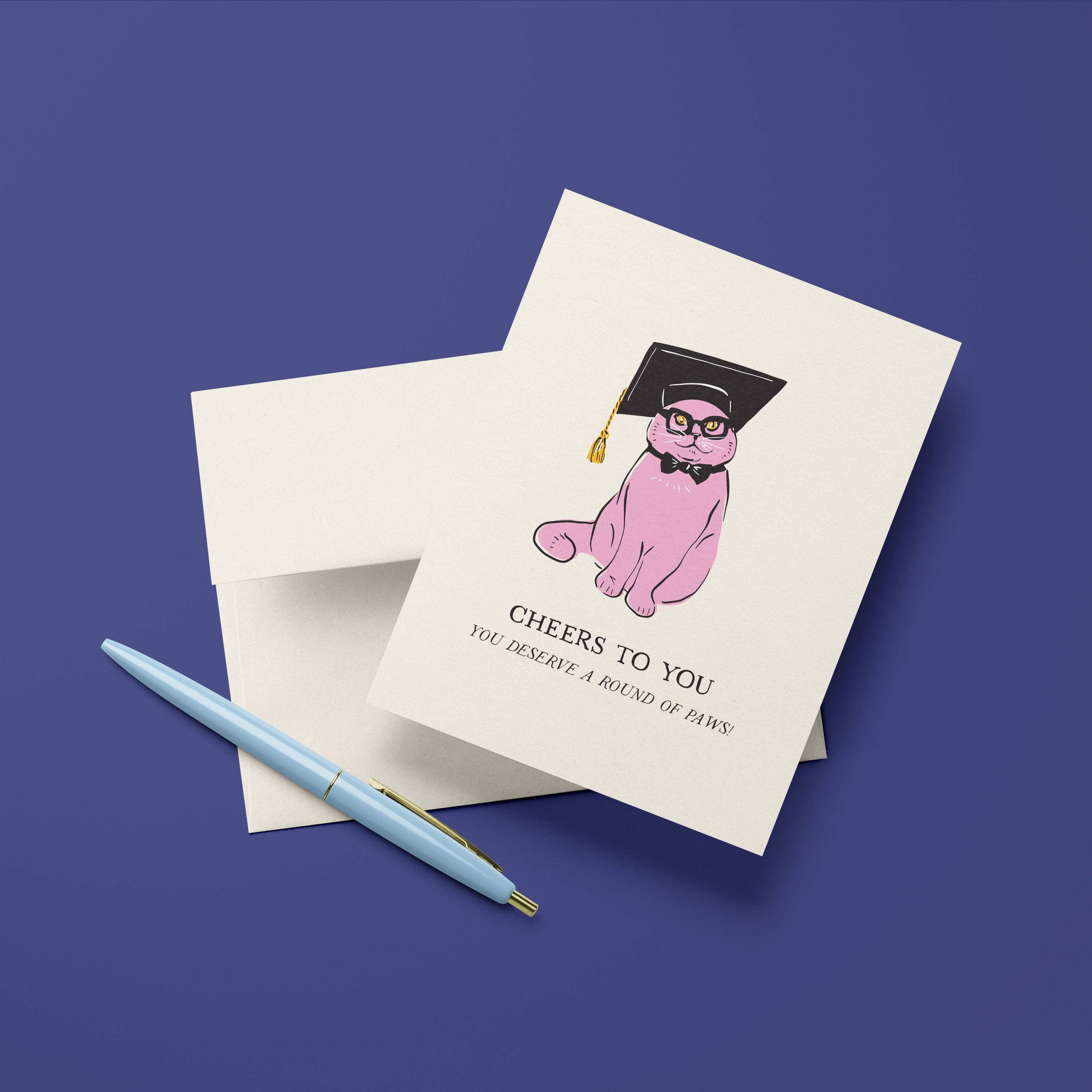 Cat Grad - Graduation Greeting Card