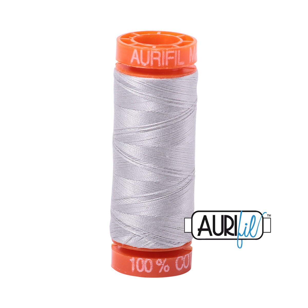 Aurifil 50wt Cotton Thread - Aluminum (#2615) - small spool