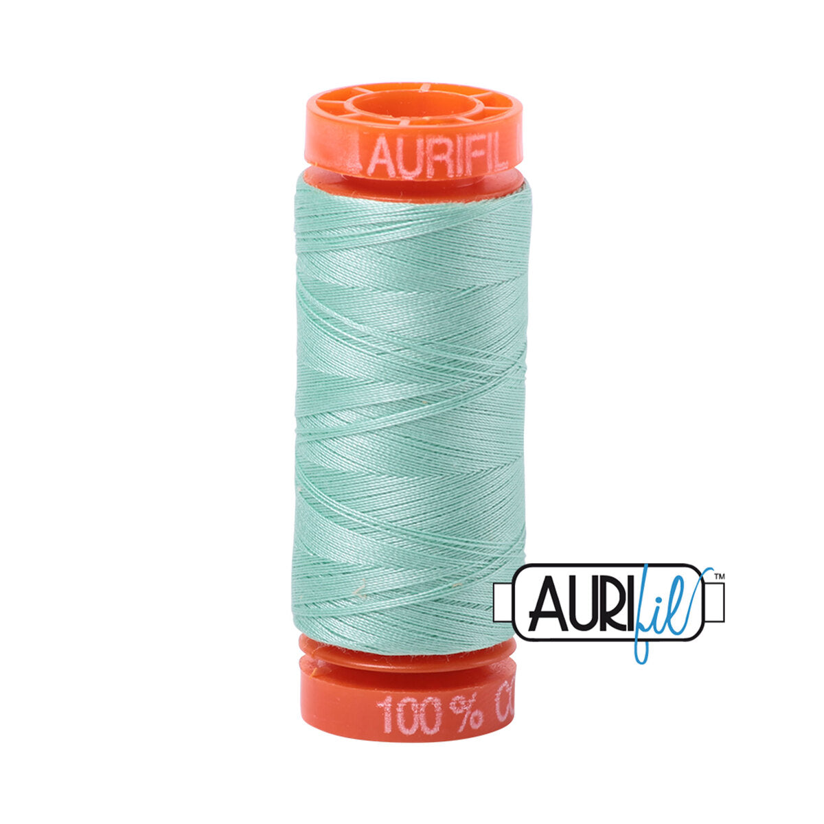 Aurifil 50wt Cotton Thread - Medium Mint (#2835) - Small Spool