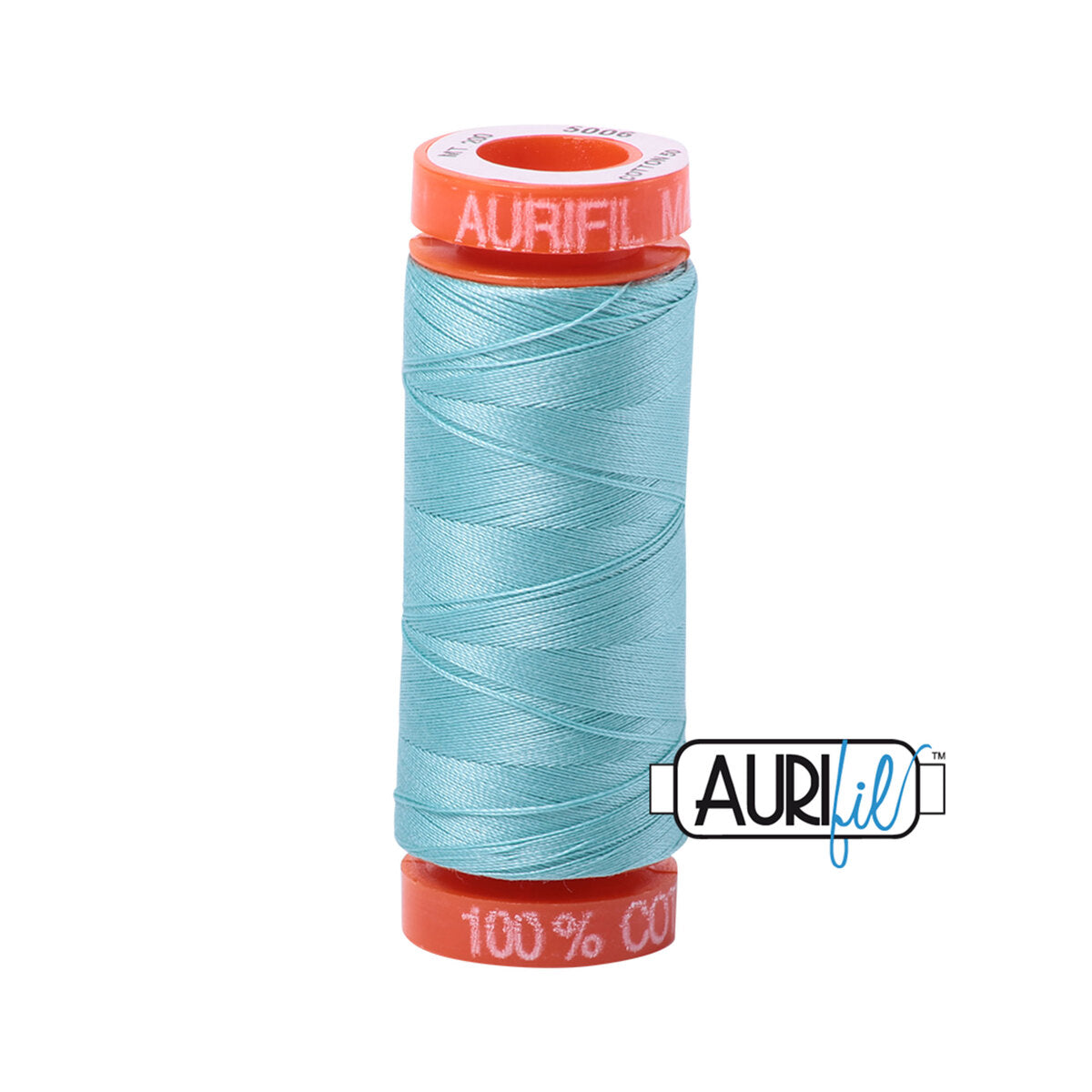Aurifil 50wt Cotton Thread - Light Turquoise (#5006) - Small Spool
