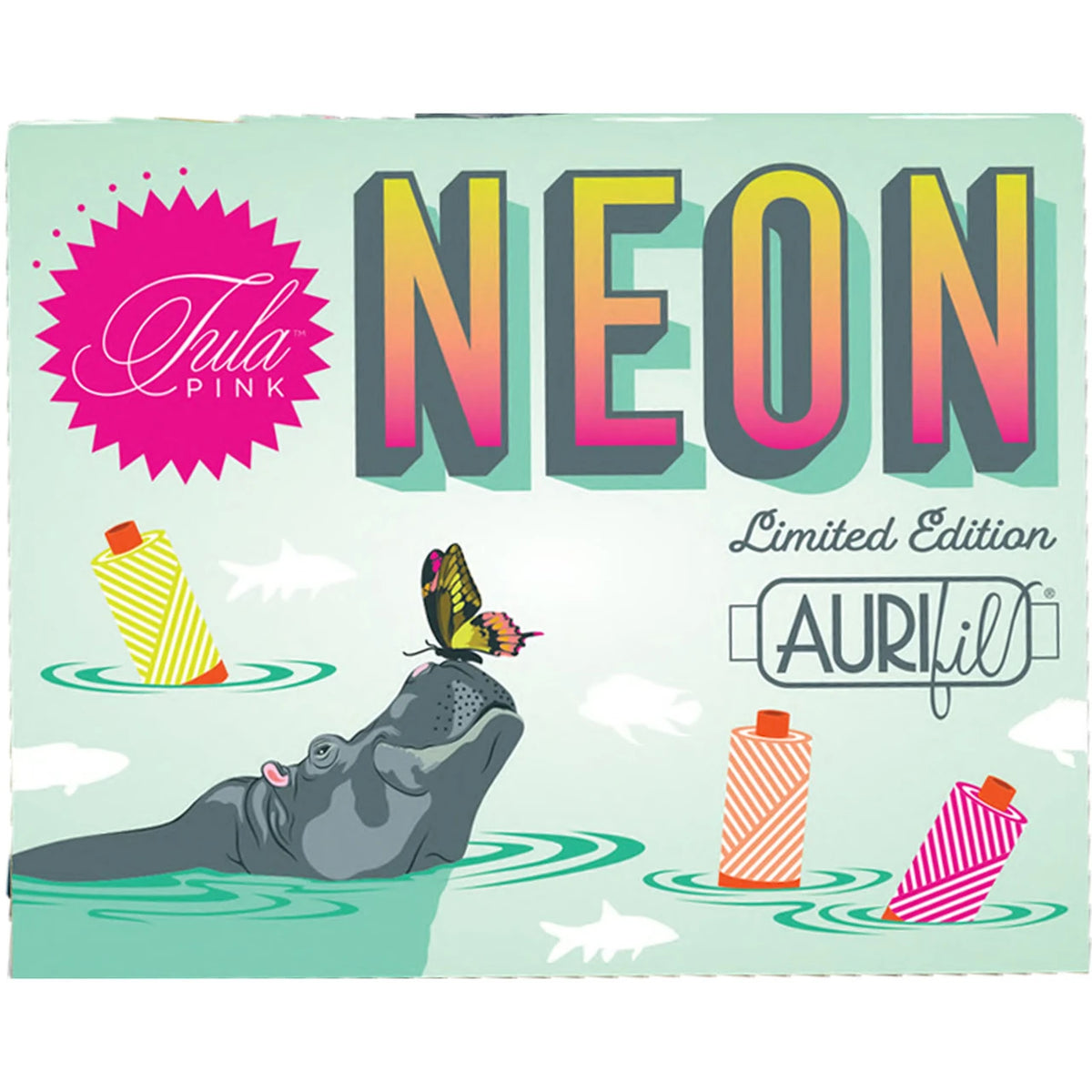 Aurifil 50wt Cotton Thread Set - Tula Pink Neons
