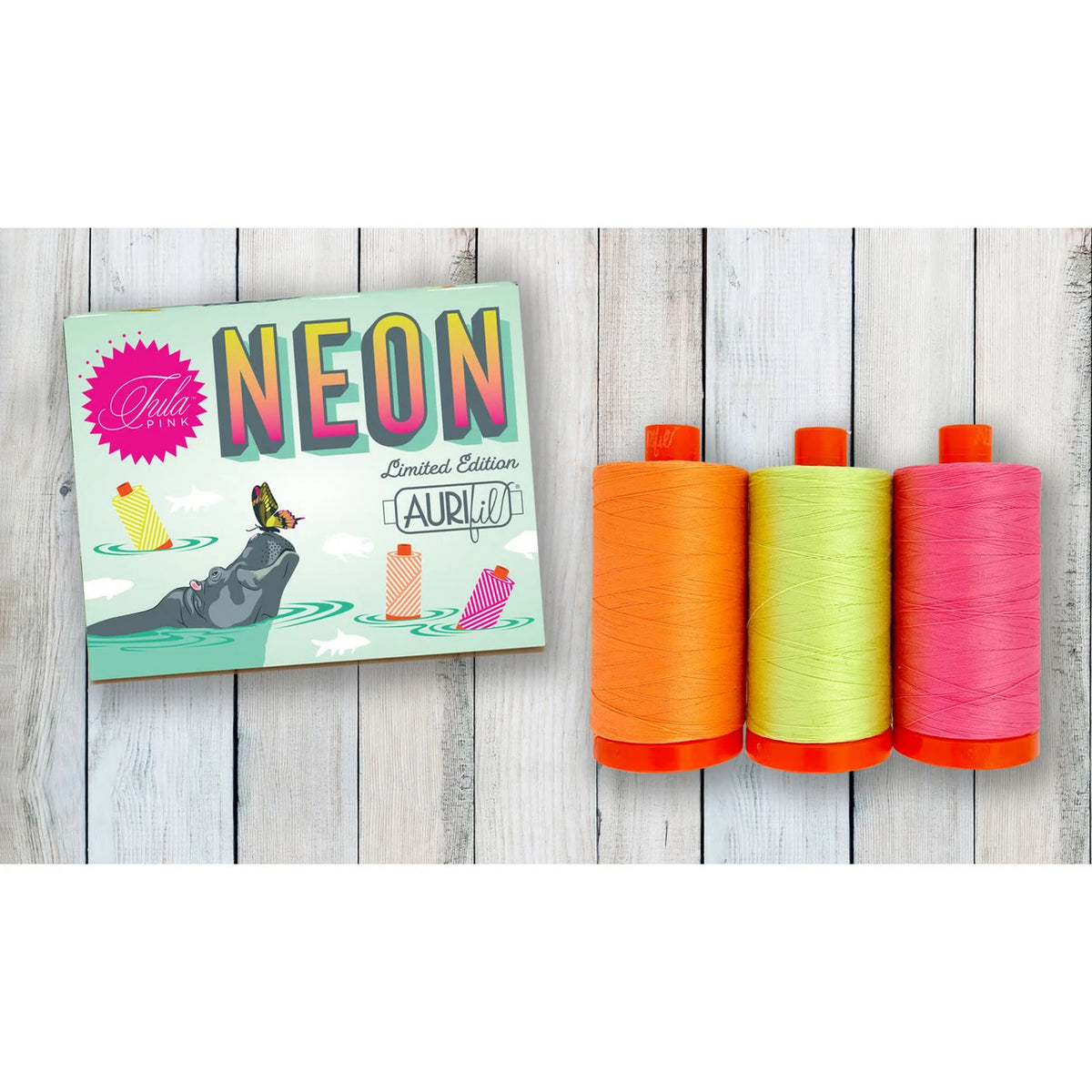 Aurifil 50wt Cotton Thread Set - Tula Pink Neons