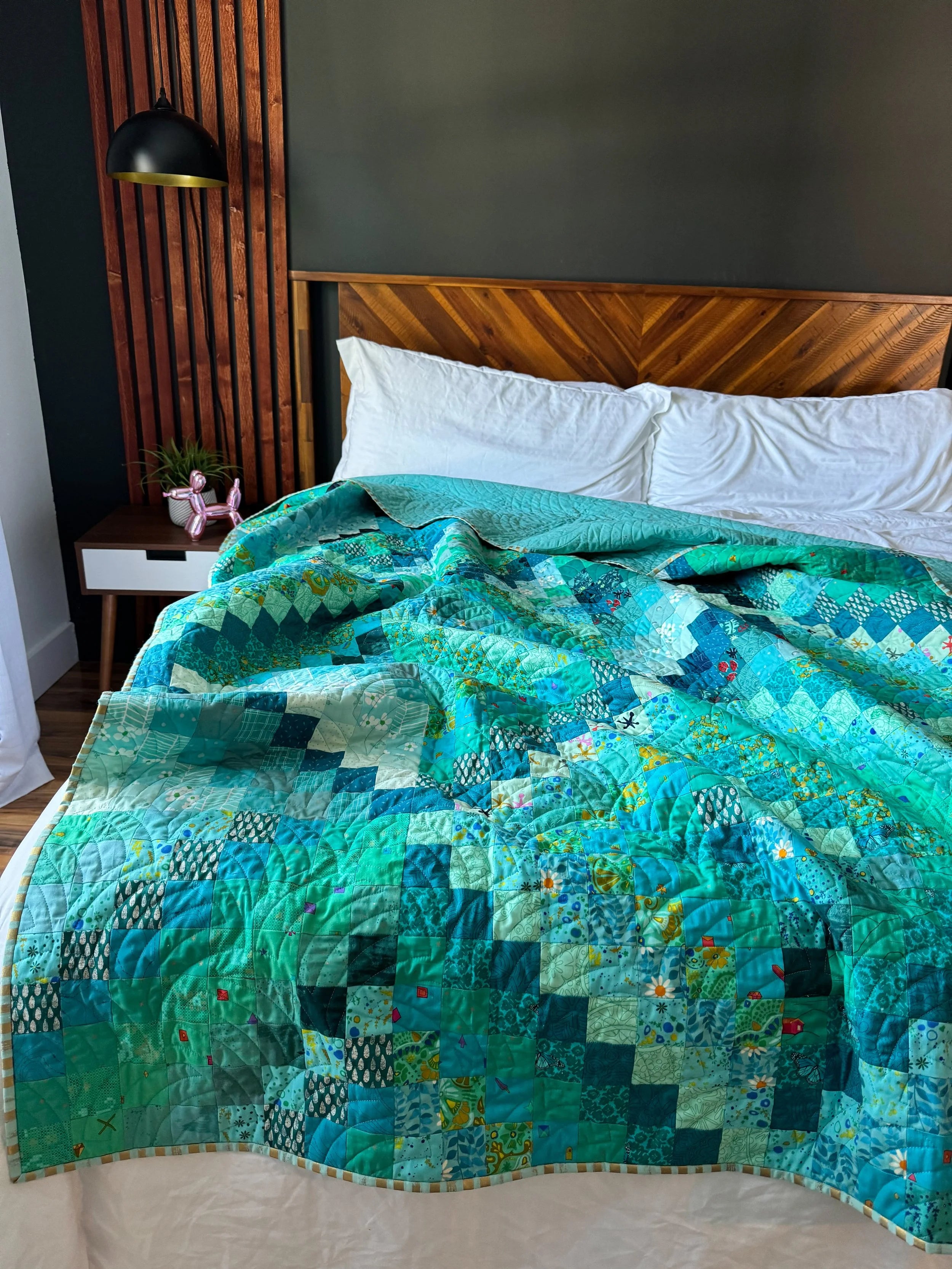 Aquamarine Scrappy Trip Quilt