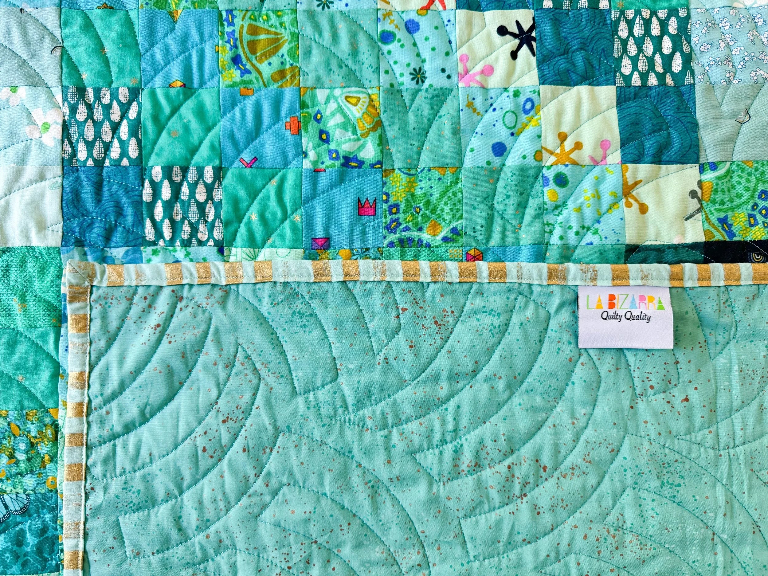 Aquamarine Scrappy Trip Quilt