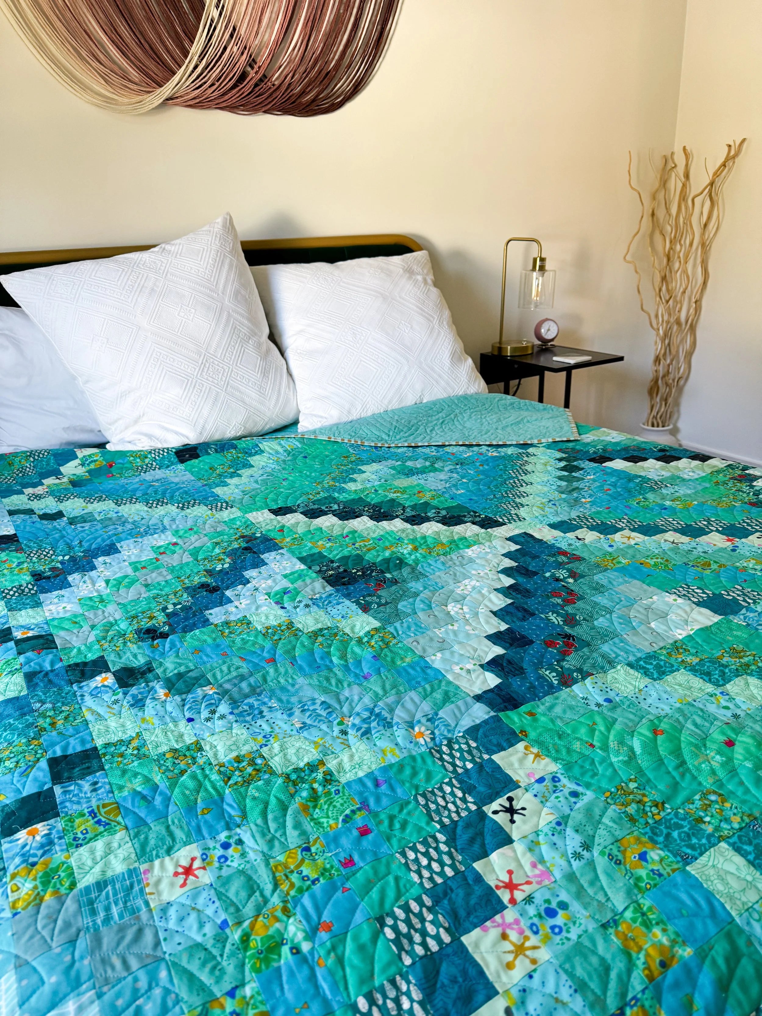 Aquamarine Scrappy Trip Quilt