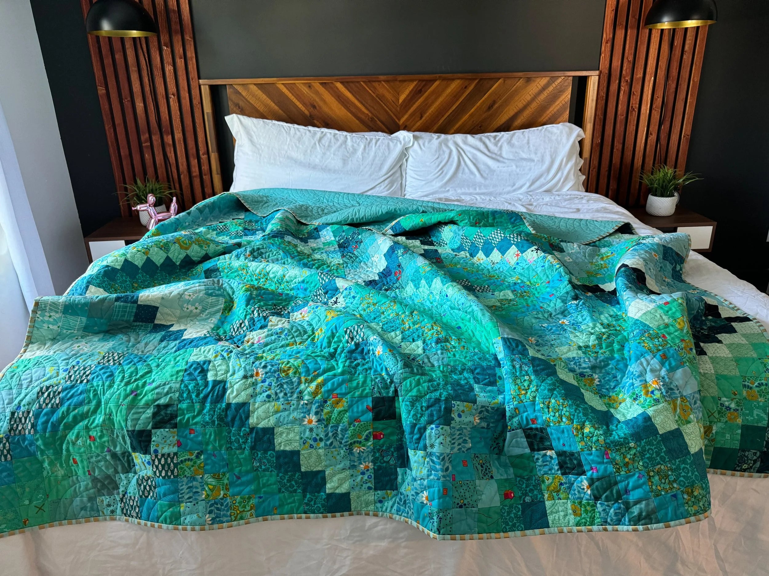 Aquamarine Scrappy Trip Quilt