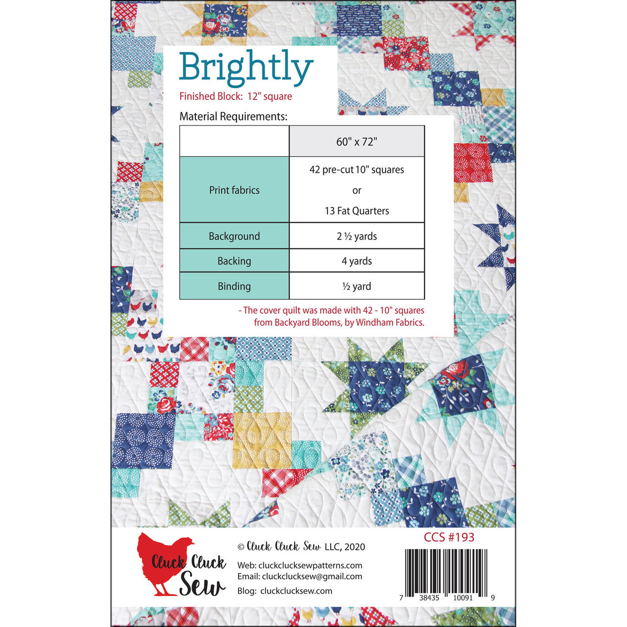 Brightly Quilt Pattern - Cluck Cluck Sew