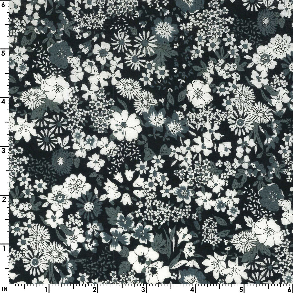 Signature Floral - Black - Flownny LAWN