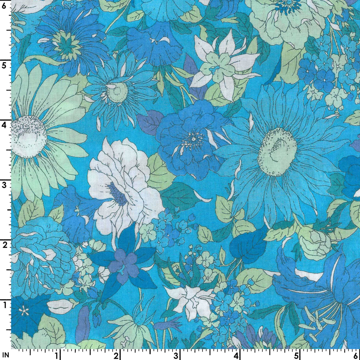 Summer Flowers - Light Blue - Flownny LAWN