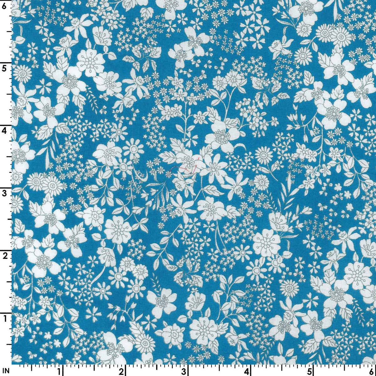 Retro Small Flower - Vintage Blue - Flownny LAWN