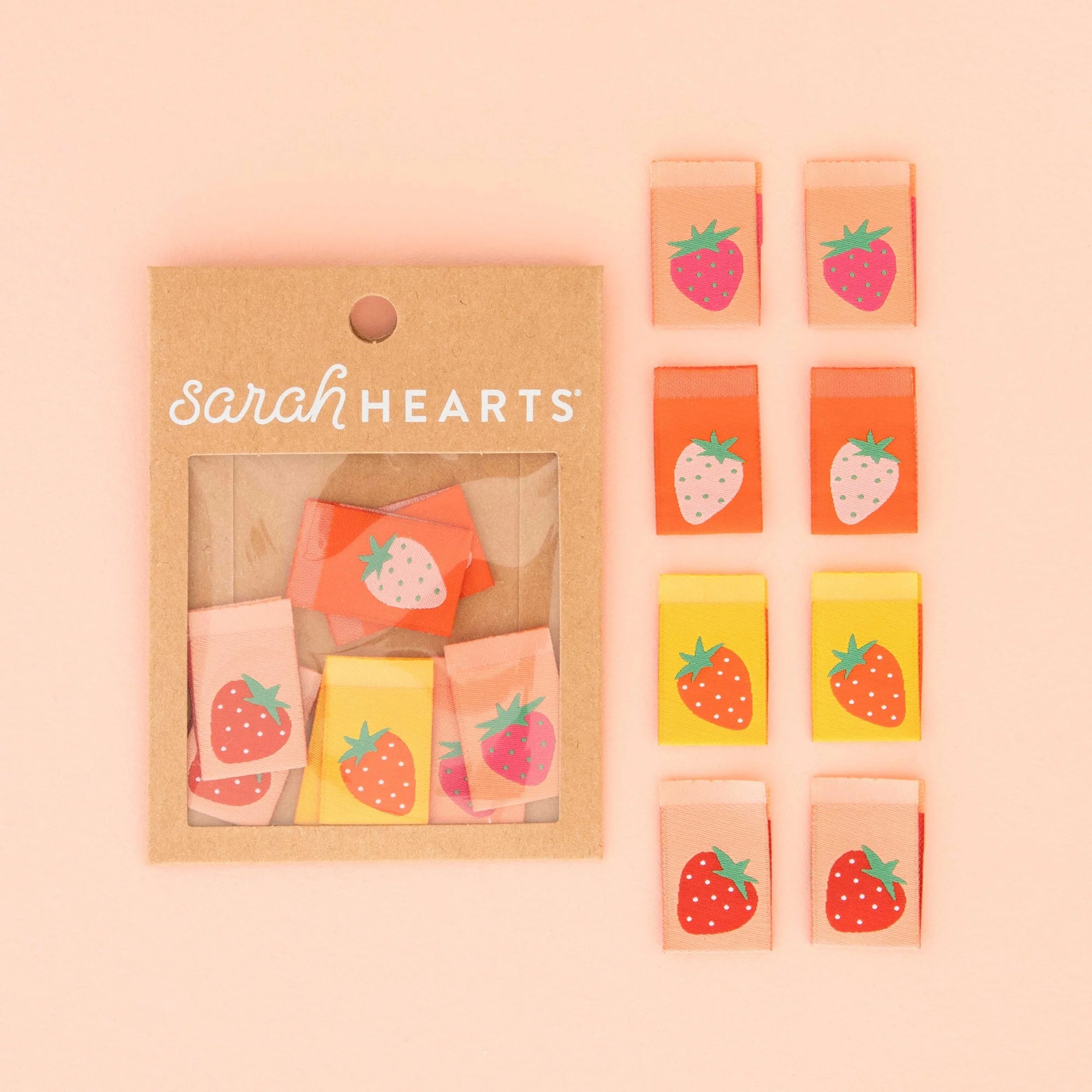 Strawberry Multipack - Sew In Labels - Sarah Hearts