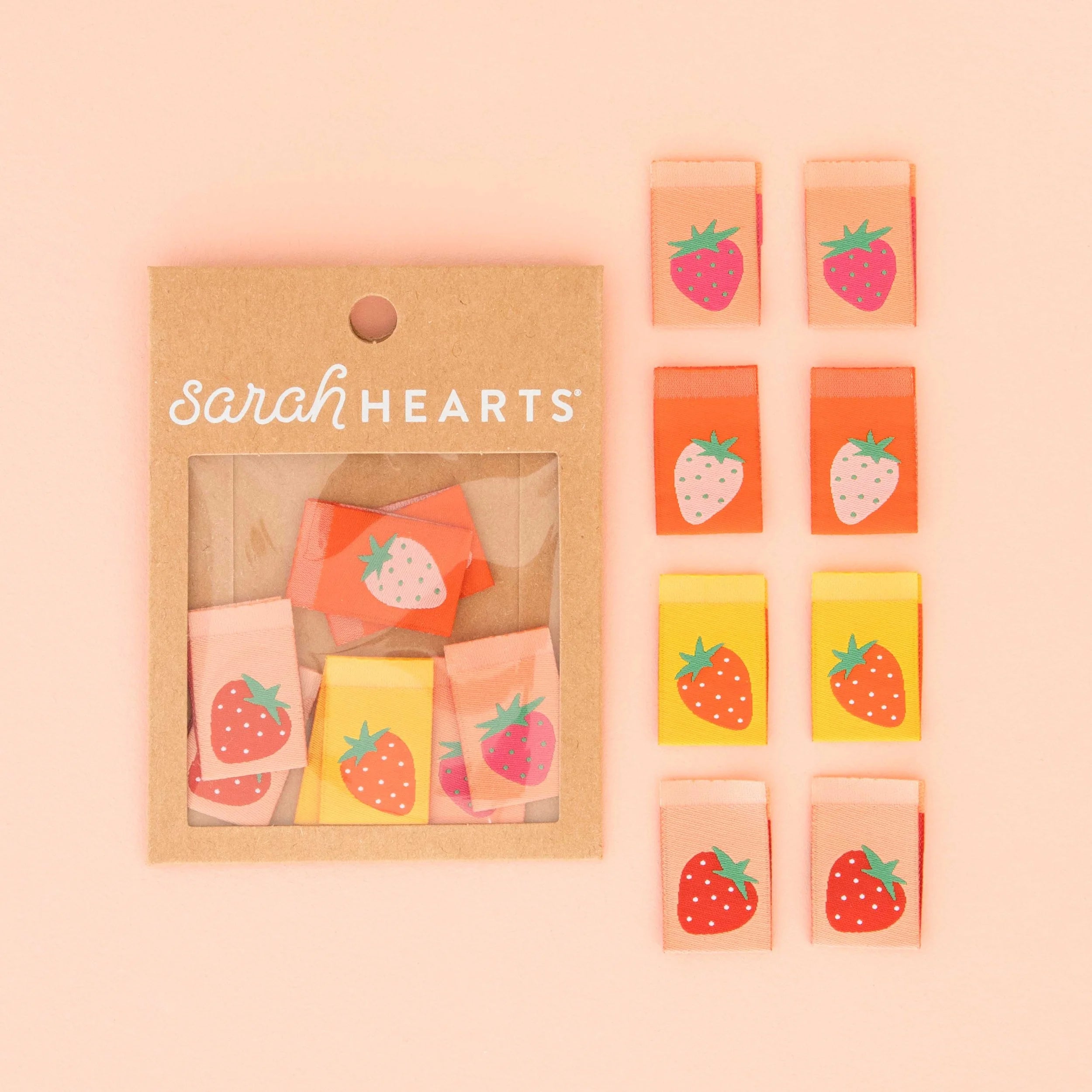 Strawberry Multipack - Sew In Labels - Sarah Hearts